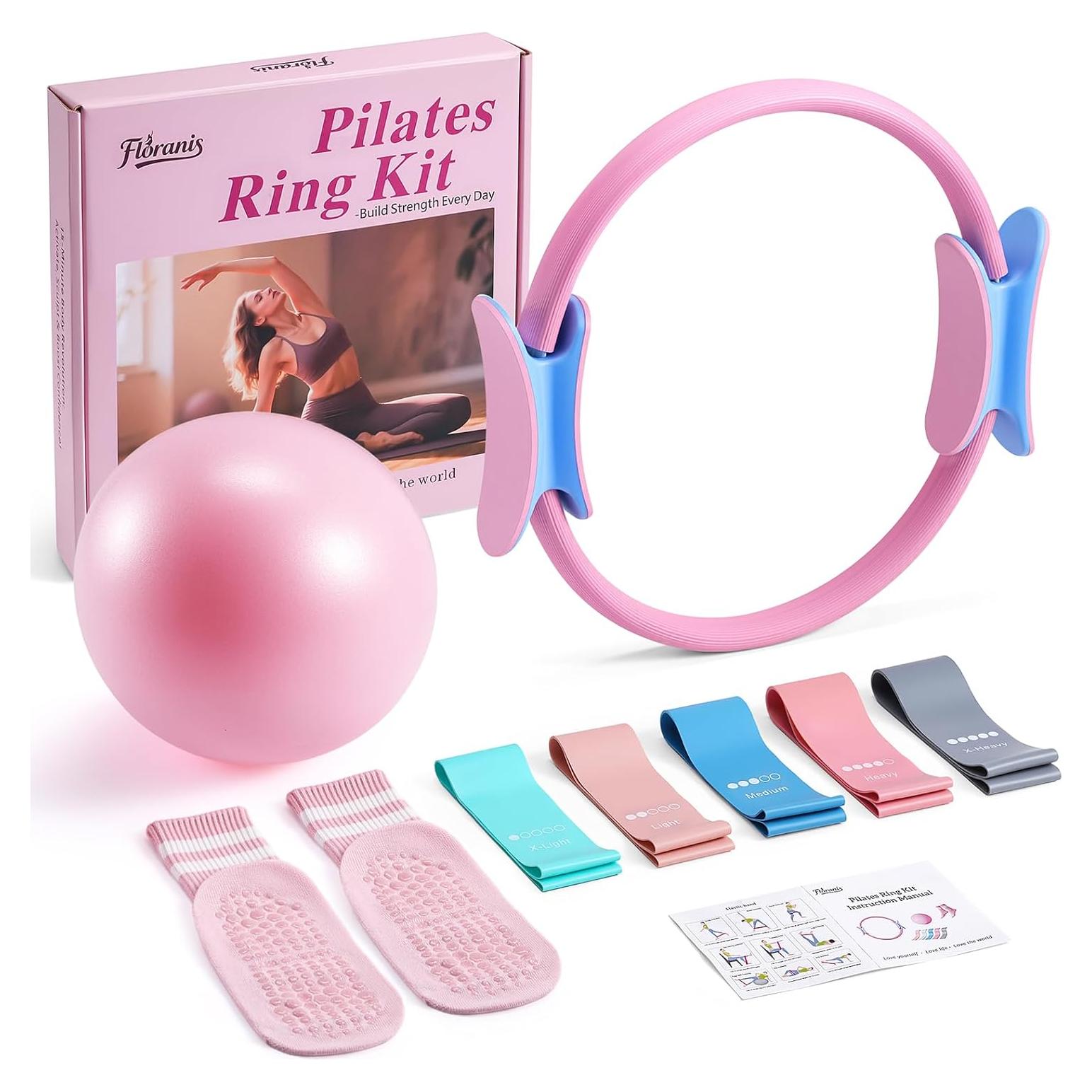 Kit de Pilates en Casa Floranis 9P-01 con Anillo y Bandas