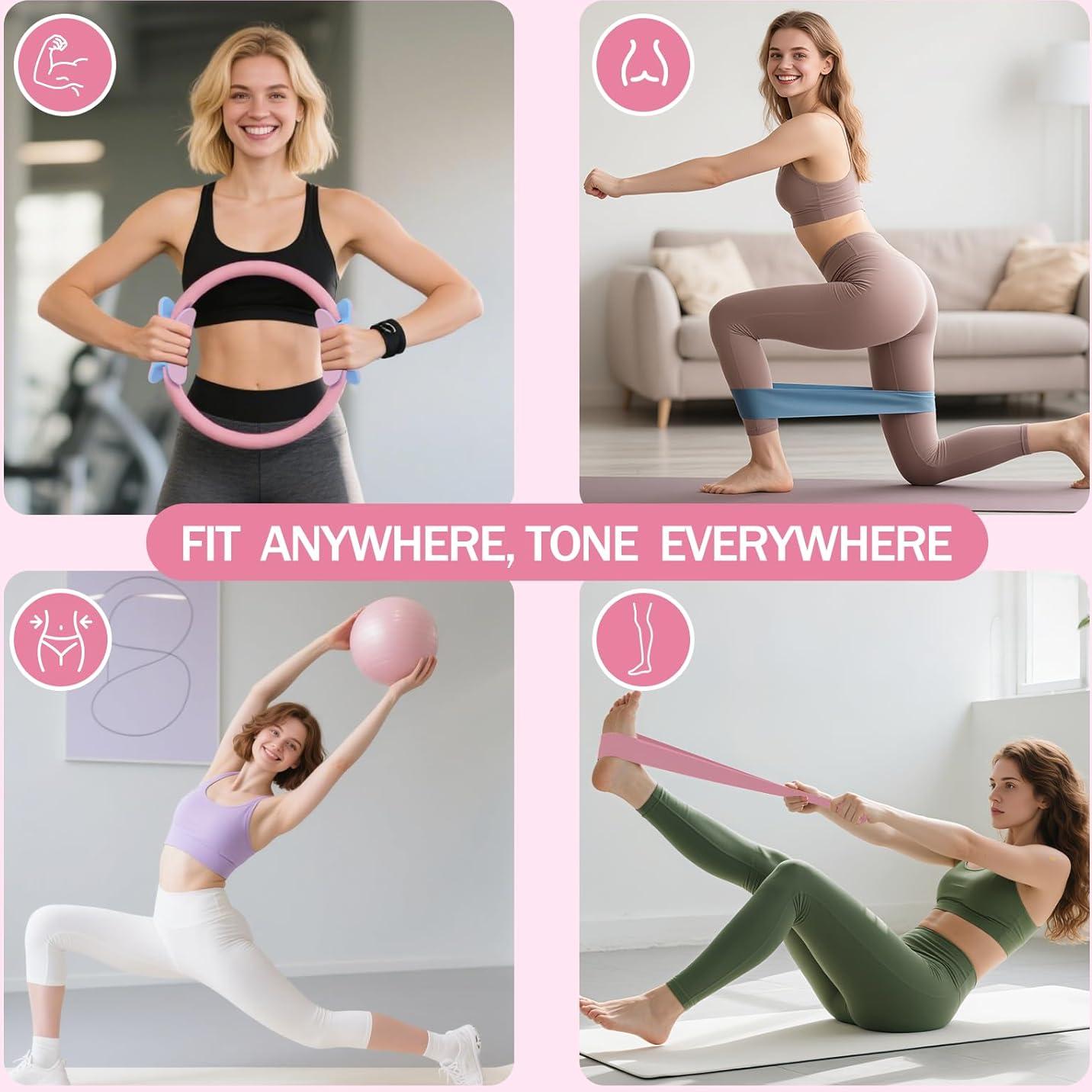 Kit de Pilates en Casa Floranis 9P-01 con Anillo y Bandas