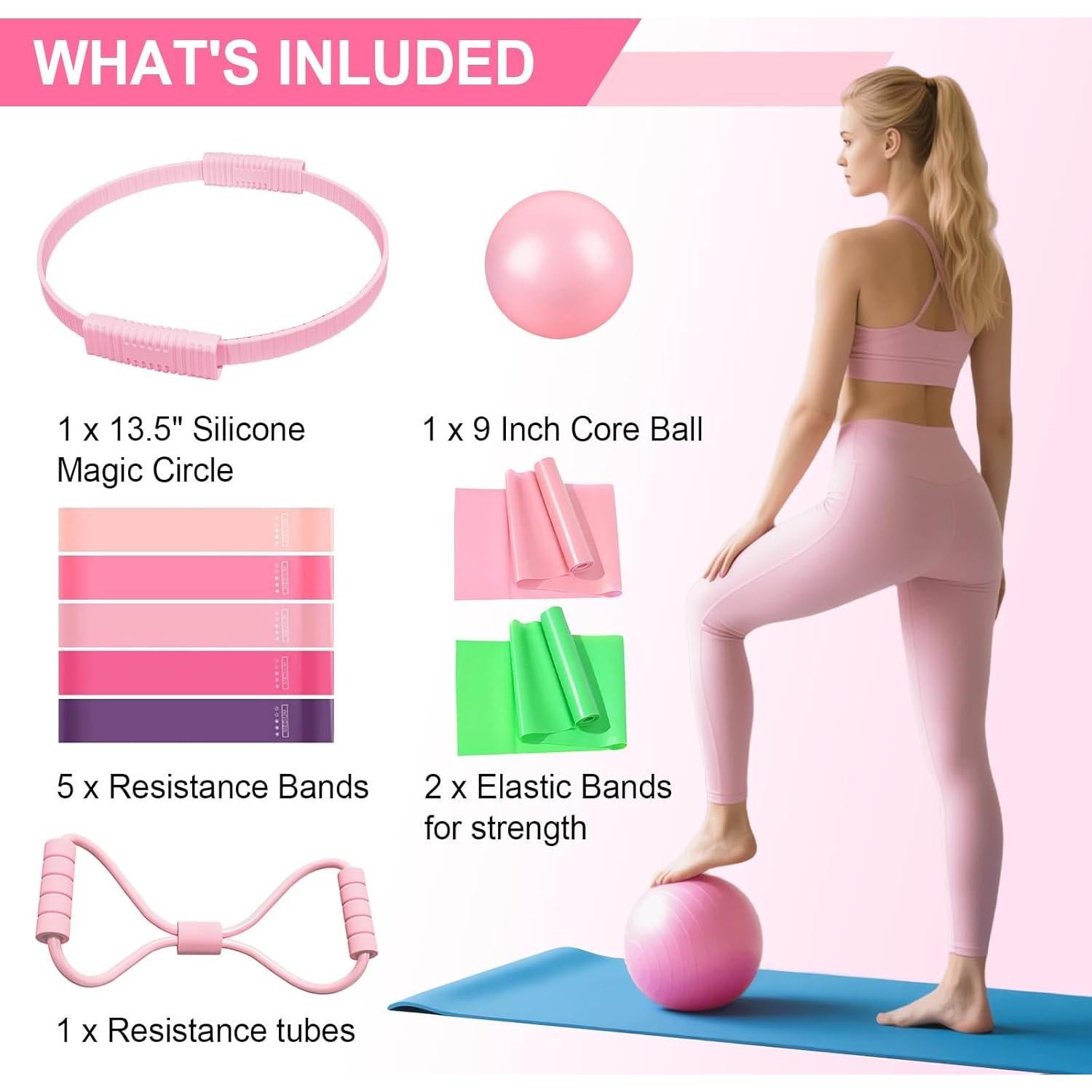 Kit Esencial de Pilates AO LI GEI - 10 Piezas para Mujeres