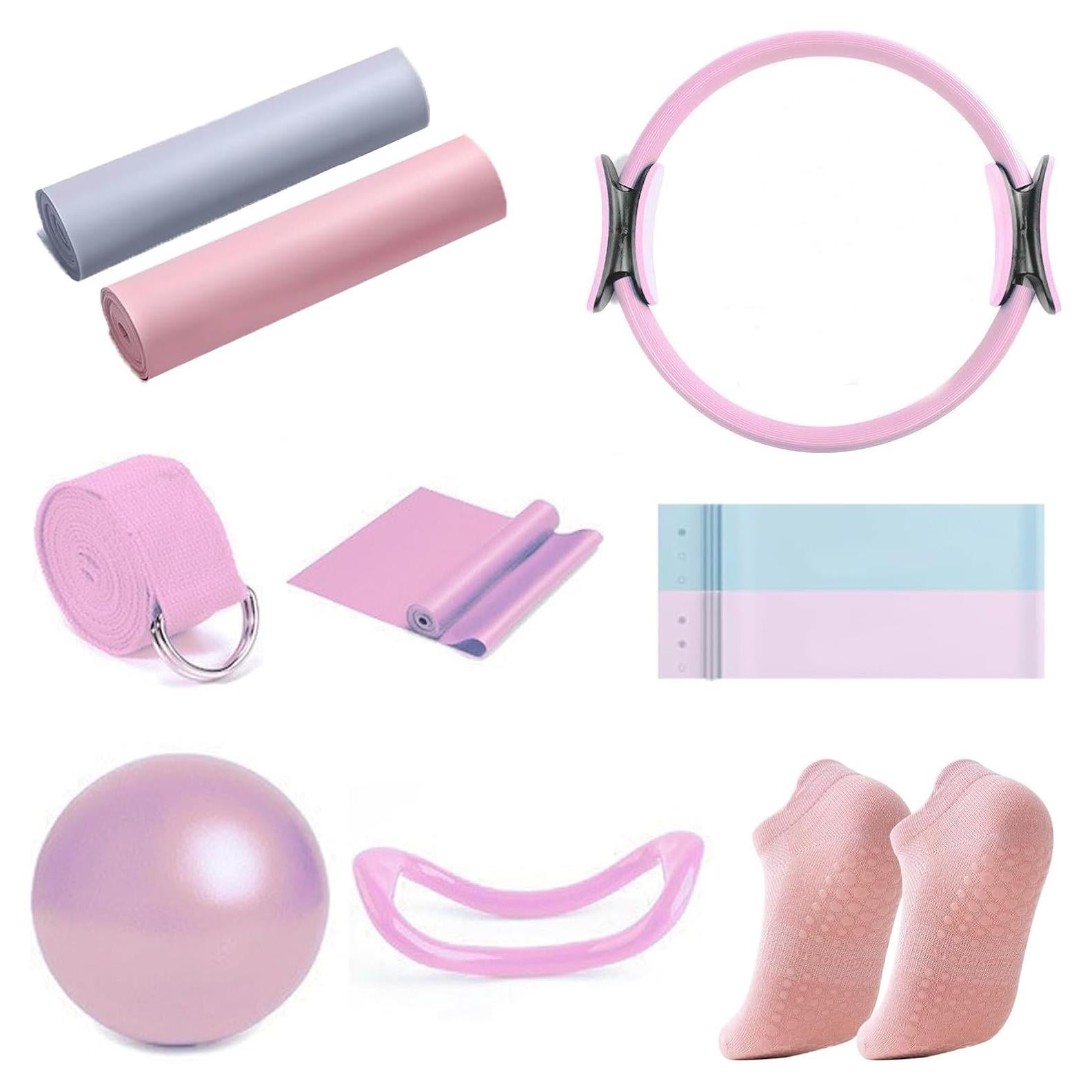 Juego de Pilates 13 Piezas Lulong YUJIA-2 Rosa