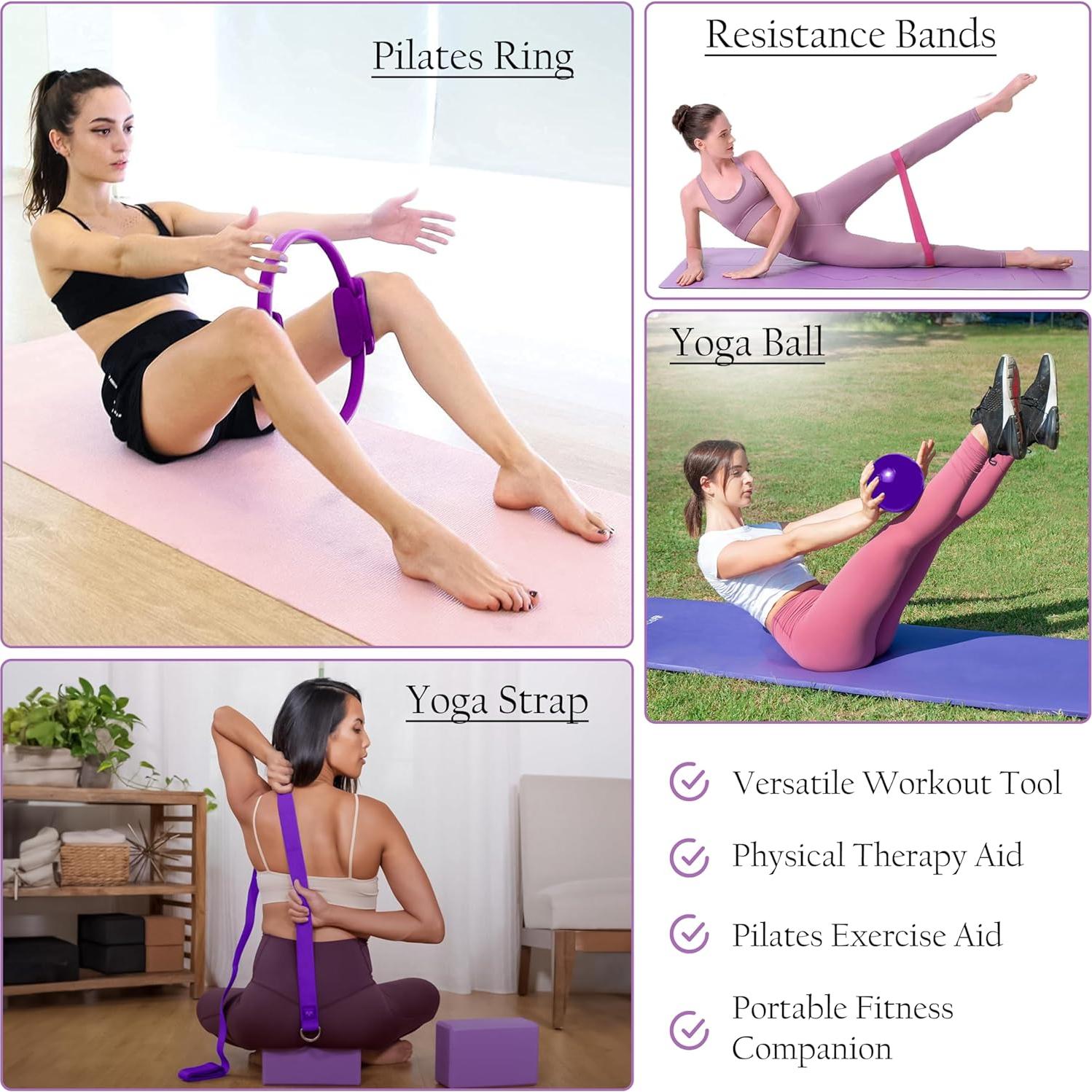 Juego de Anillo de Pilates Emporium Box 4 en 1 con Bandas y Pelota