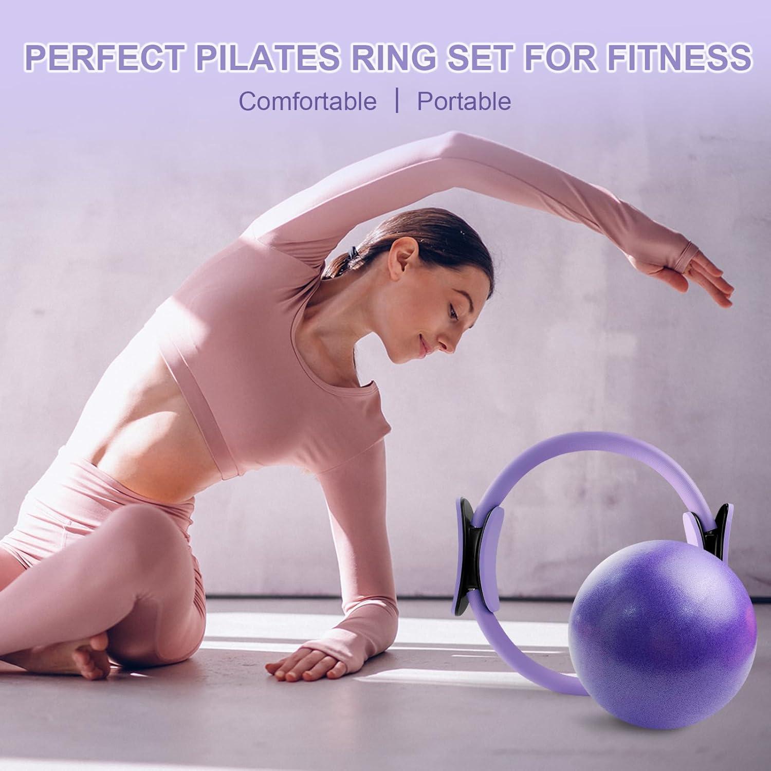 Kit de Pilates Completo 11 Pcs KANGFITER - Anillo, Pelota, Pesas