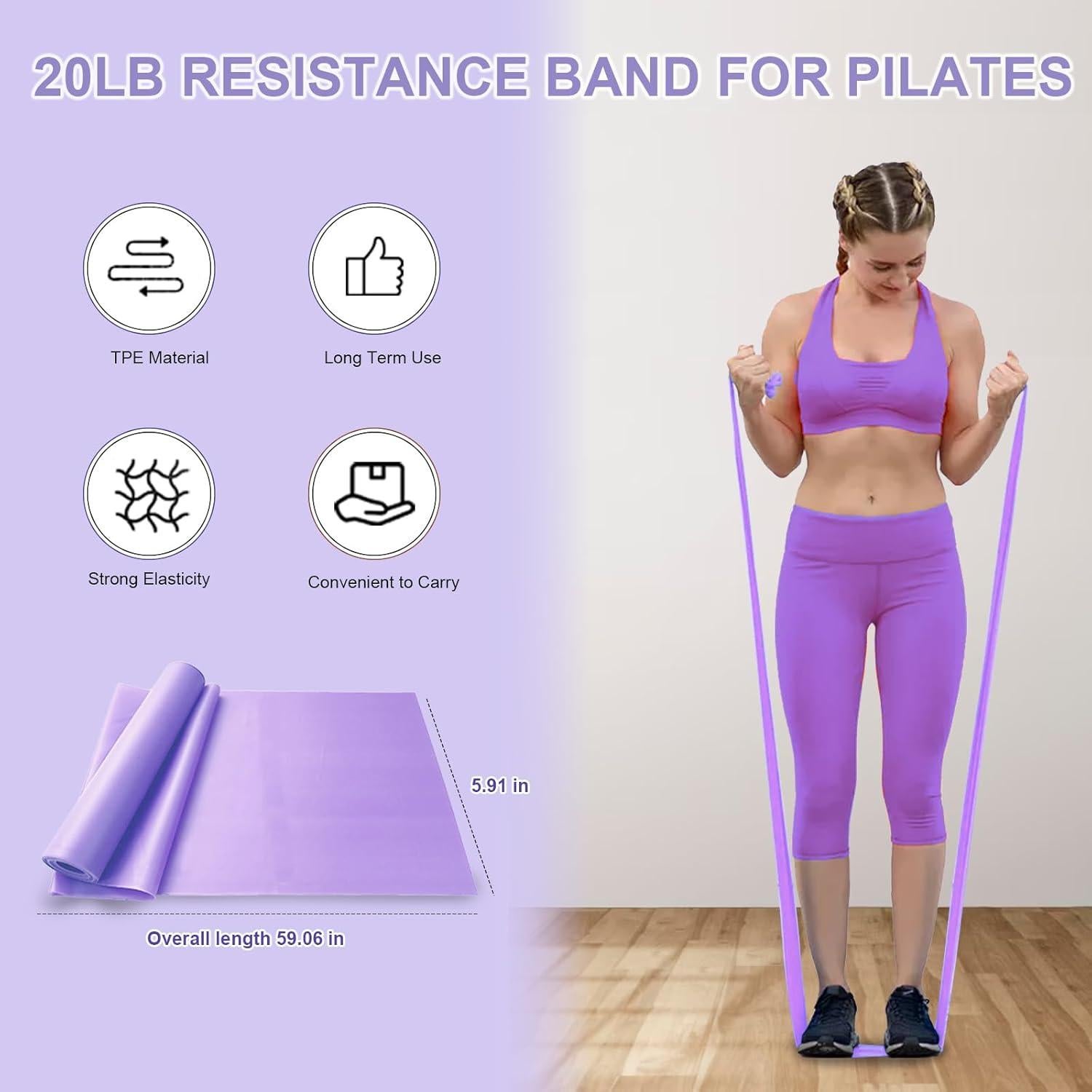 Kit de Pilates Completo 11 Pcs KANGFITER - Anillo, Pelota, Pesas