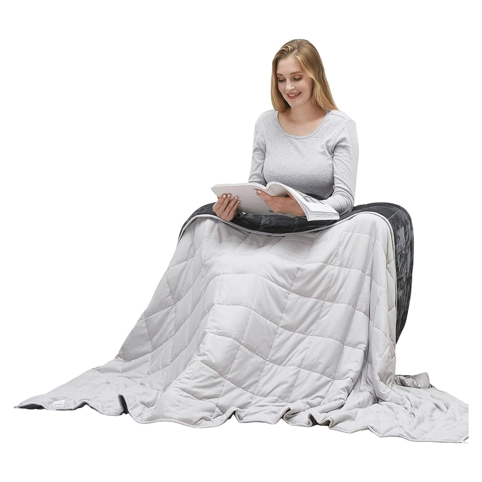 MOTRIP Manta con Peso Franela 152x203cm Gris 9.07kg