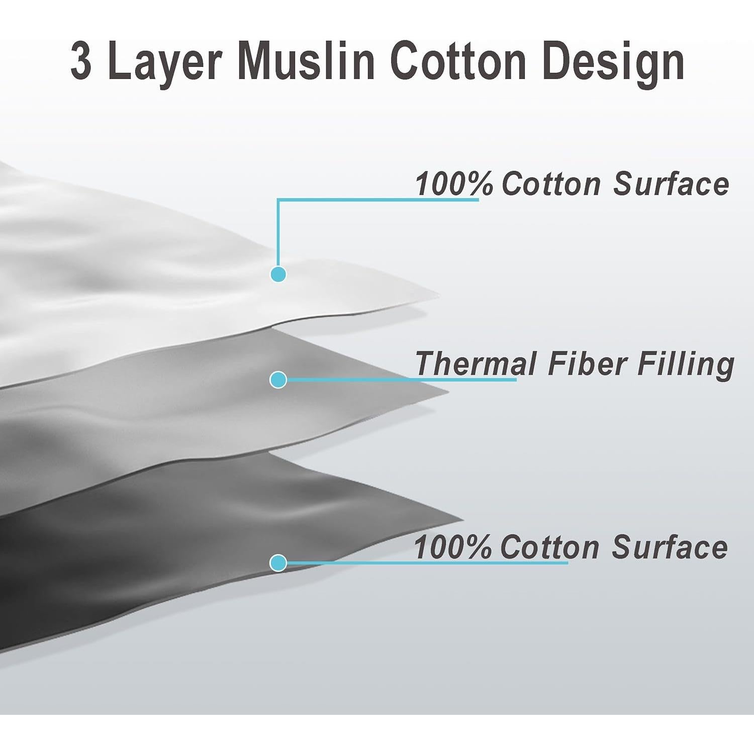 Manta de Muselina NTBAY King 269x234 cm Algodón Suave