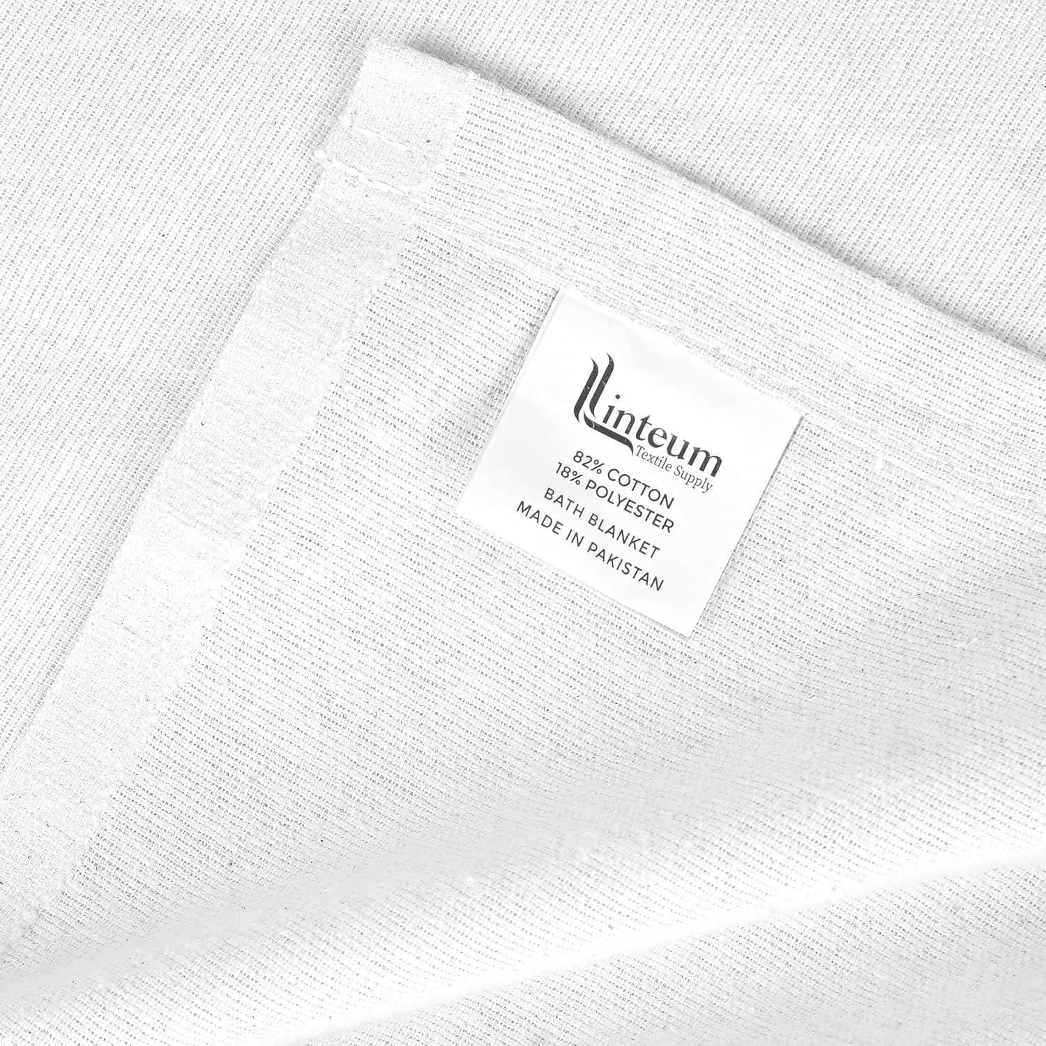 Manta de Baño Linteum Textile 178x229 cm Algodón Blanco