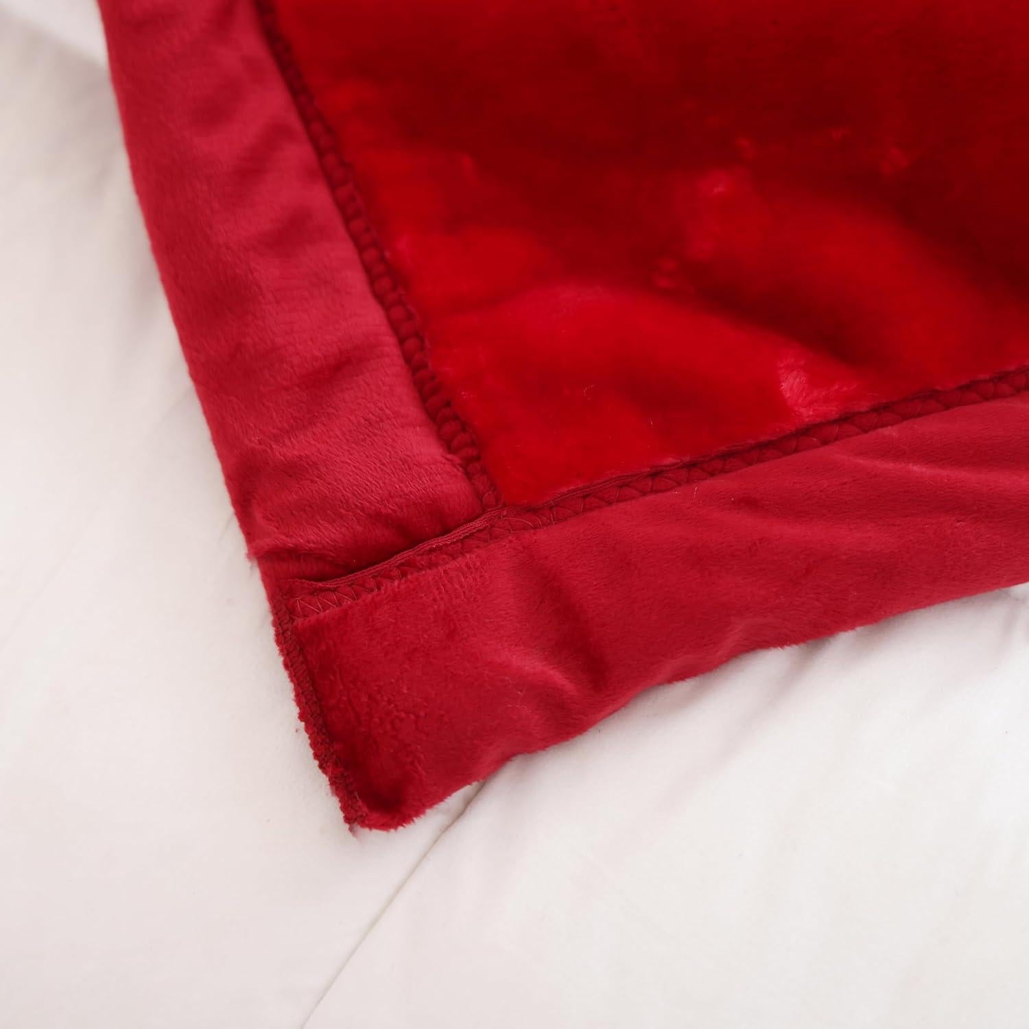 Manta Reversible Hiyoko 215x241 cm Terciopelo Burdeos/Lavanda