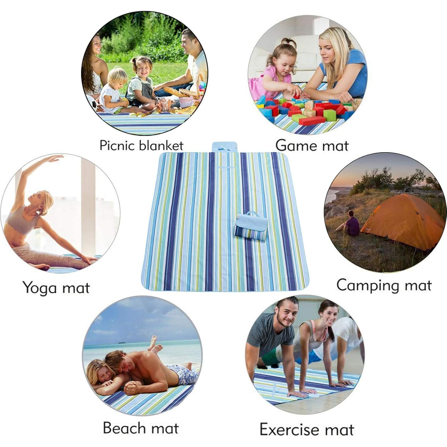 Manta de Playa Extra Grande FashionLive Impermeable 200x145 cm