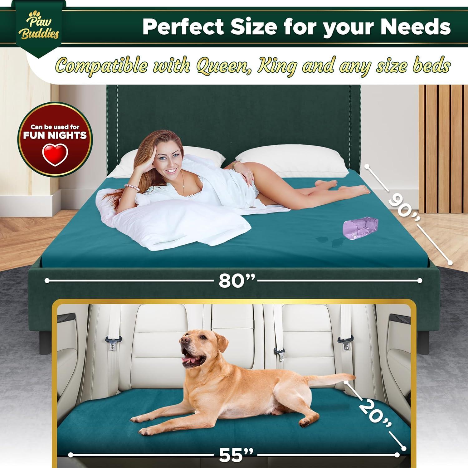 Manta Impermeable Paw Buddies King Azul Marino 203x229 cm