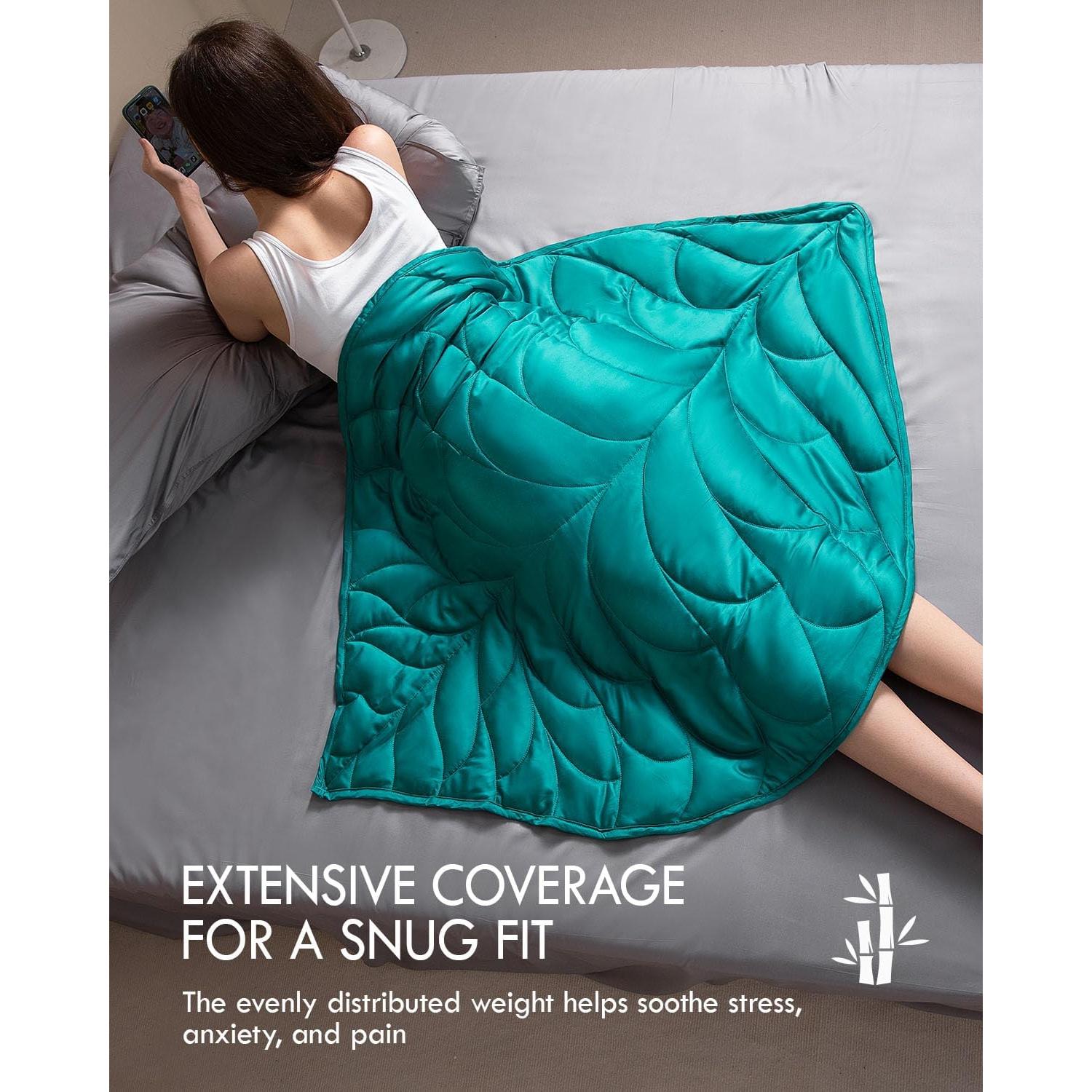 Manta con peso Kaisa 3.2 kg 104x135 cm Microfibra Verde