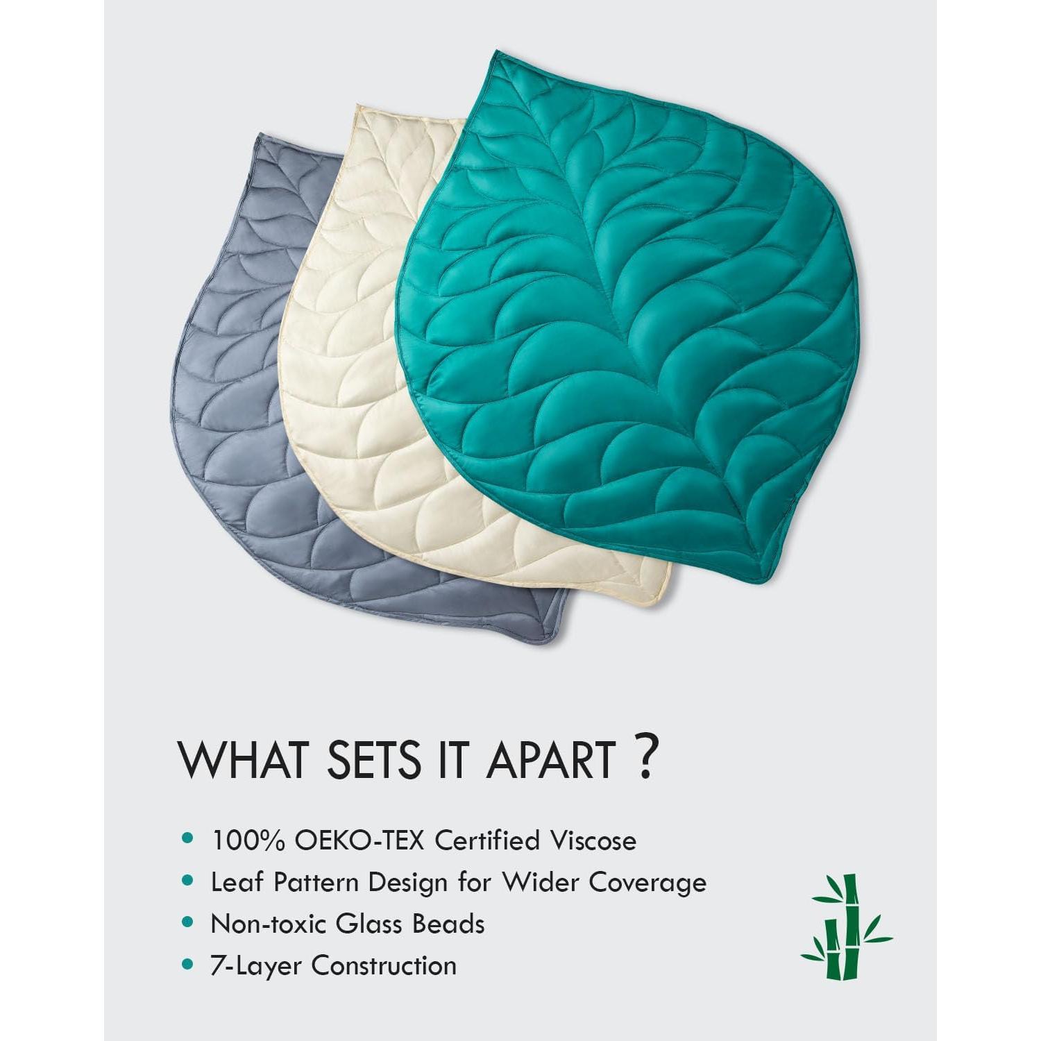 Manta con peso Kaisa 3.2 kg 104x135 cm Microfibra Verde