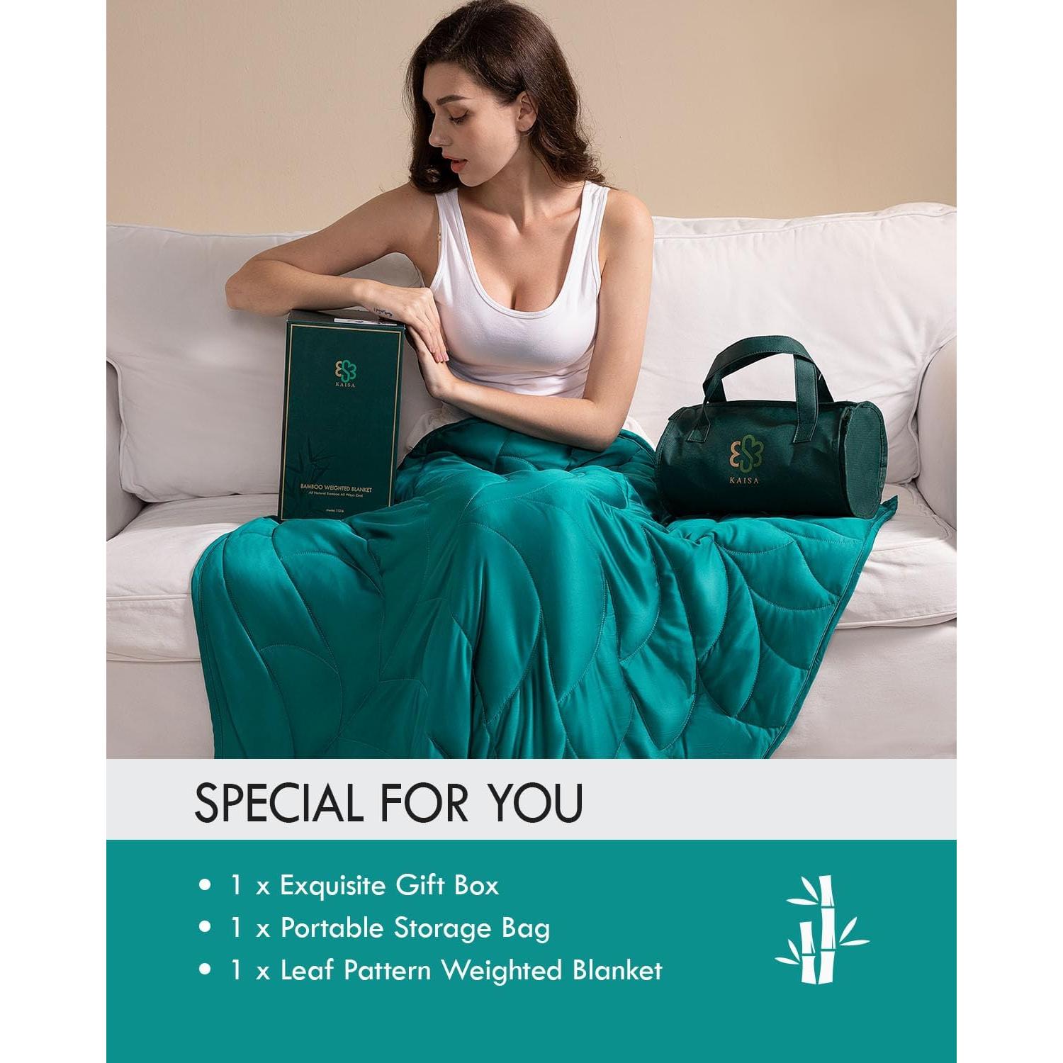 Manta con peso Kaisa 3.2 kg 104x135 cm Microfibra Verde