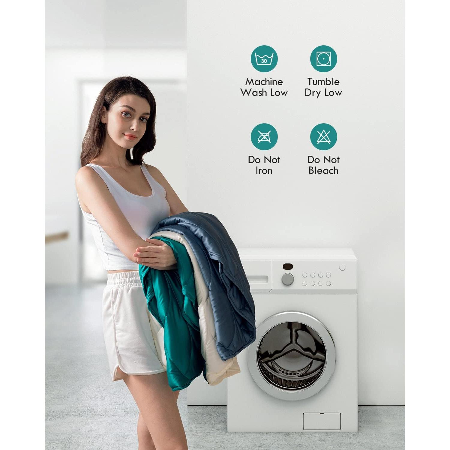 Manta con peso Kaisa 3.2 kg 104x135 cm Microfibra Verde