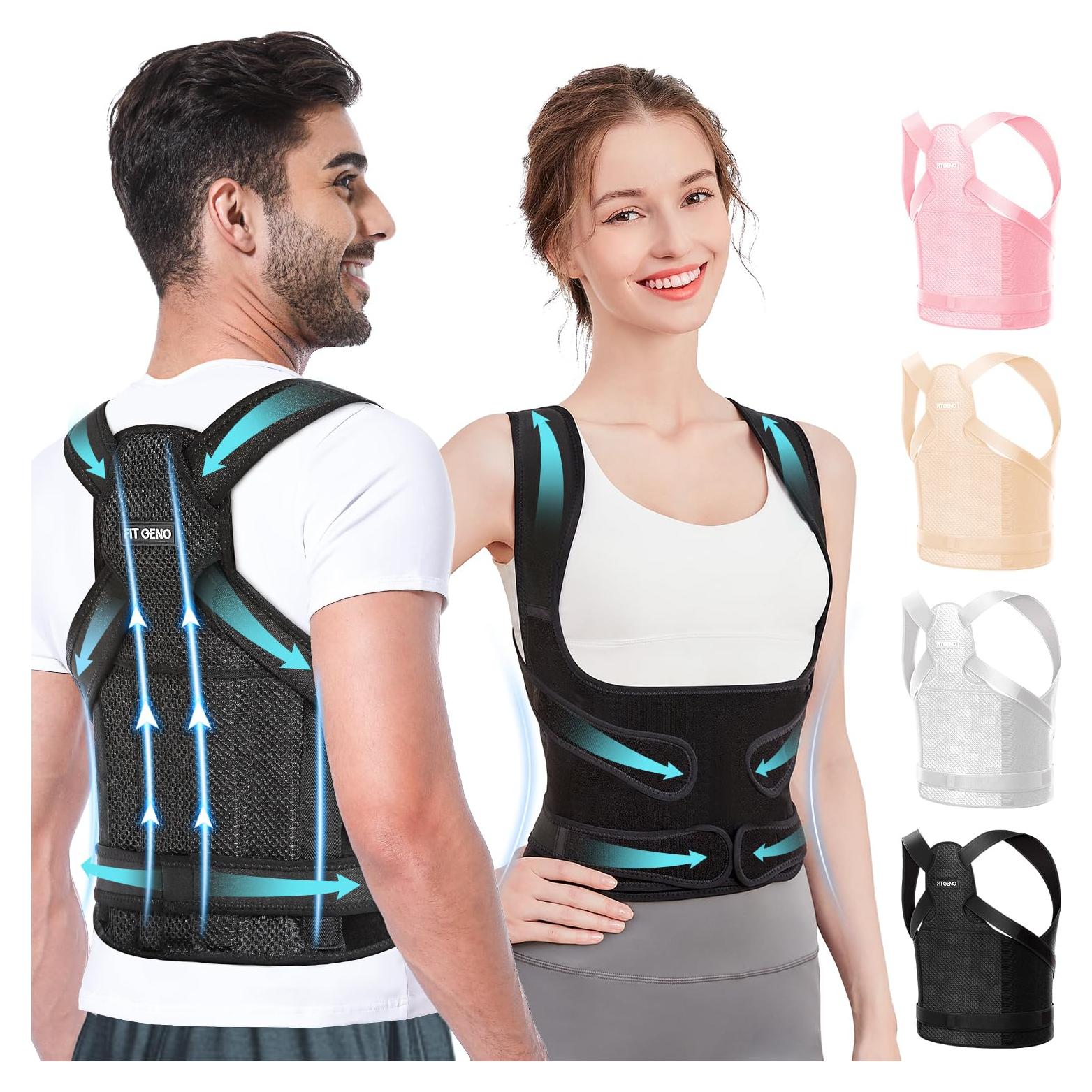 Corrector de Postura Fit Geno Unisex Mediano Ajustable Alivio Dolor