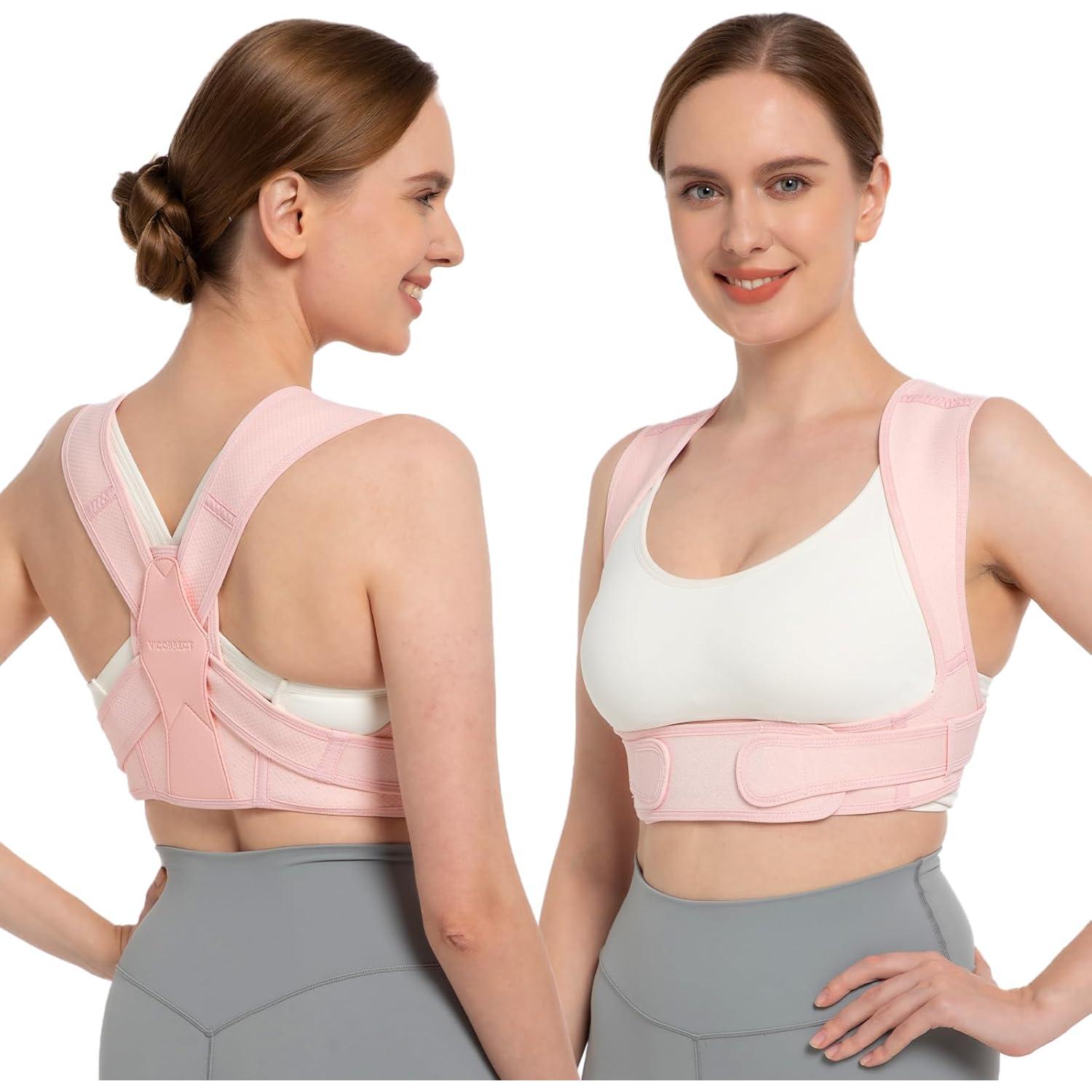 Corrector de Postura Vicorrect S/M Rosa Ajustable Alivio Dolor