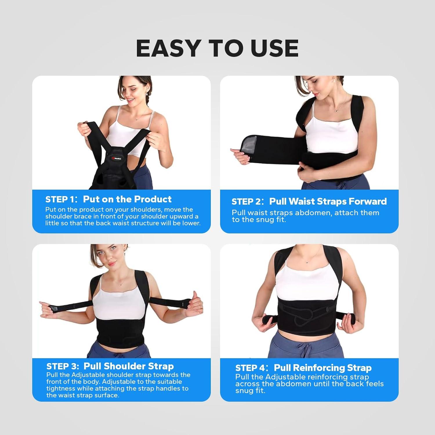 Corrector de Postura BraceBull Ajustable para Hombres y Mujeres