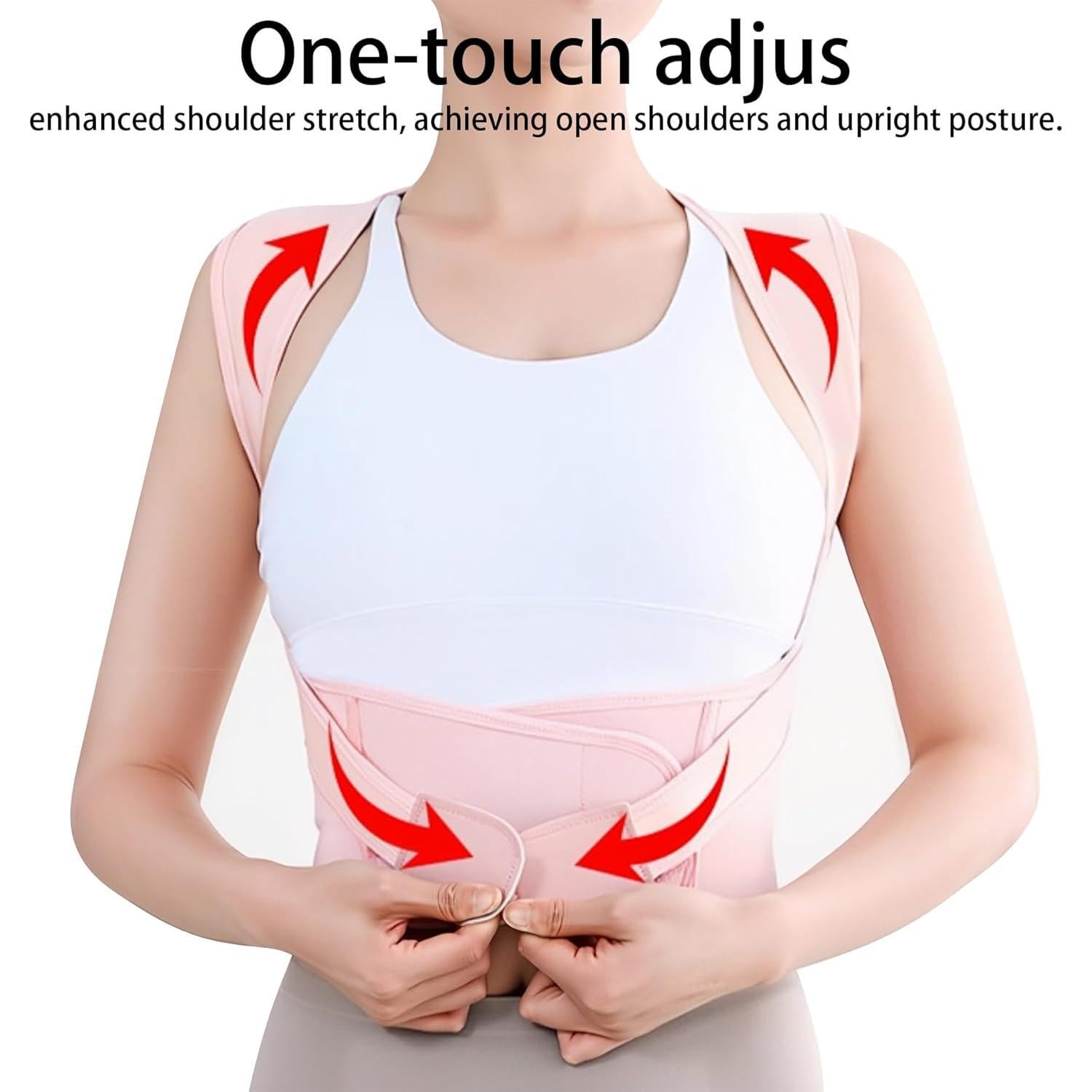 Corrector de Postura Ajustable Yiwushiwuyoufushiyouxiangongsi Rosa XX-Large