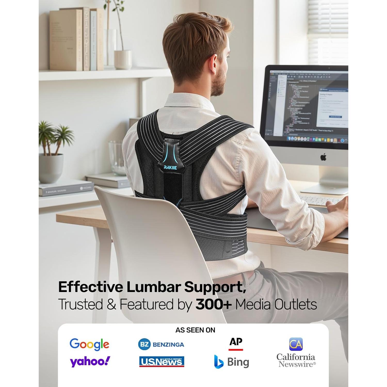 Corrector de Postura Rakiie para Hombres y Mujeres Talla M