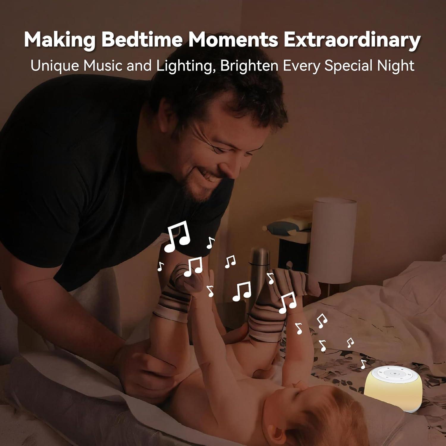 Máquina de Sonido Blanco HEYAXA con Luz Nocturna 34 Sonidos