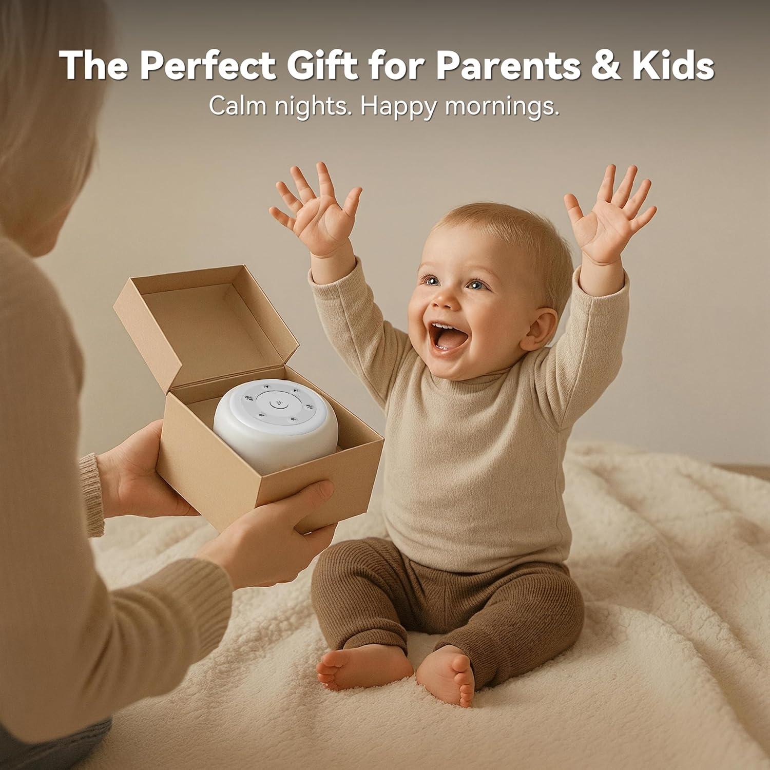 Máquina de Sonido Blanco HEYAXA con Luz Nocturna 34 Sonidos