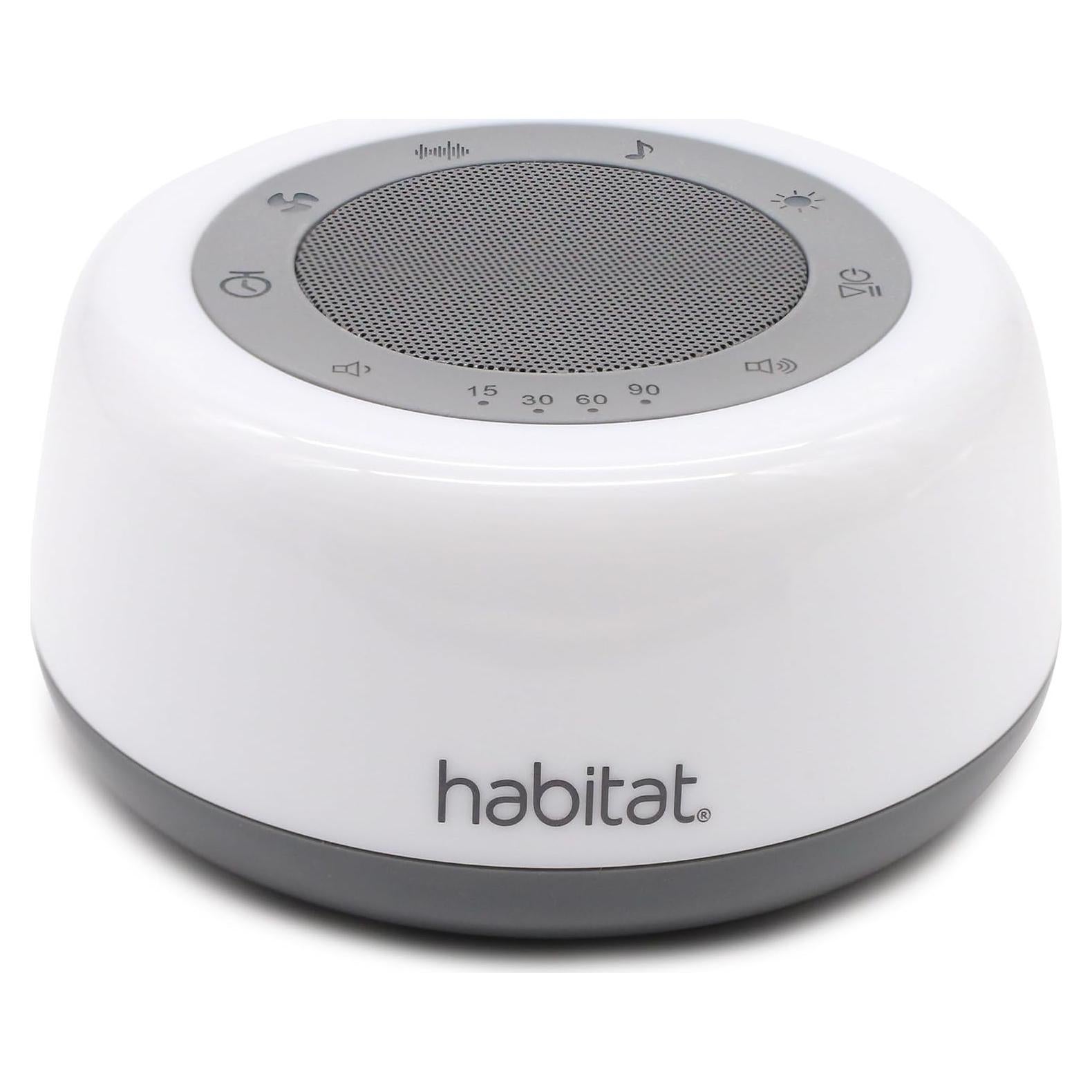 Máquina de Ruido Blanco Habitat, Luz Nocturna Multicolor, 25 Sonidos