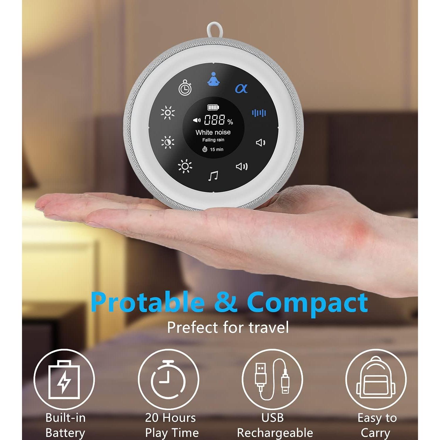 Máquina de Ruido Blanco IDOLCO ZC-JJ01 con 32 Sonidos y Luz Nocturna