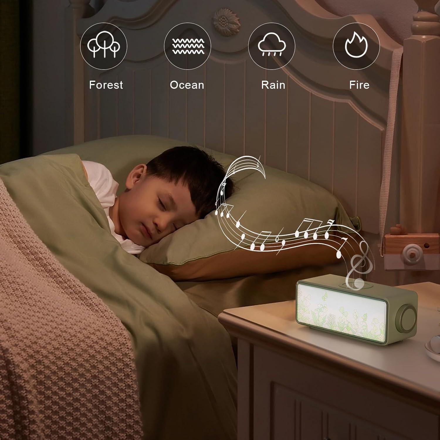 Lámpara de Mesa 4 en 1 GEYUEYA con Cargador Inalámbrico y Altavoz Bluetooth