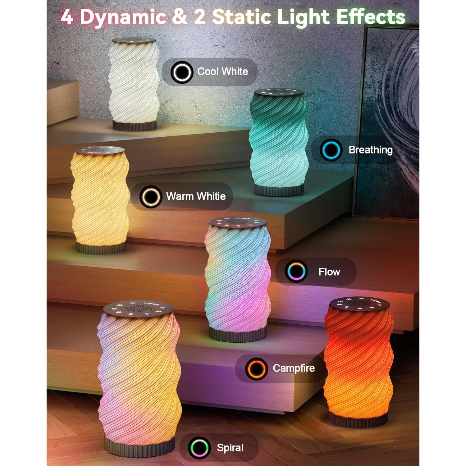 Máquina de Sonido y Luz Nocturna Printerst Twisted - 24 Sonidos