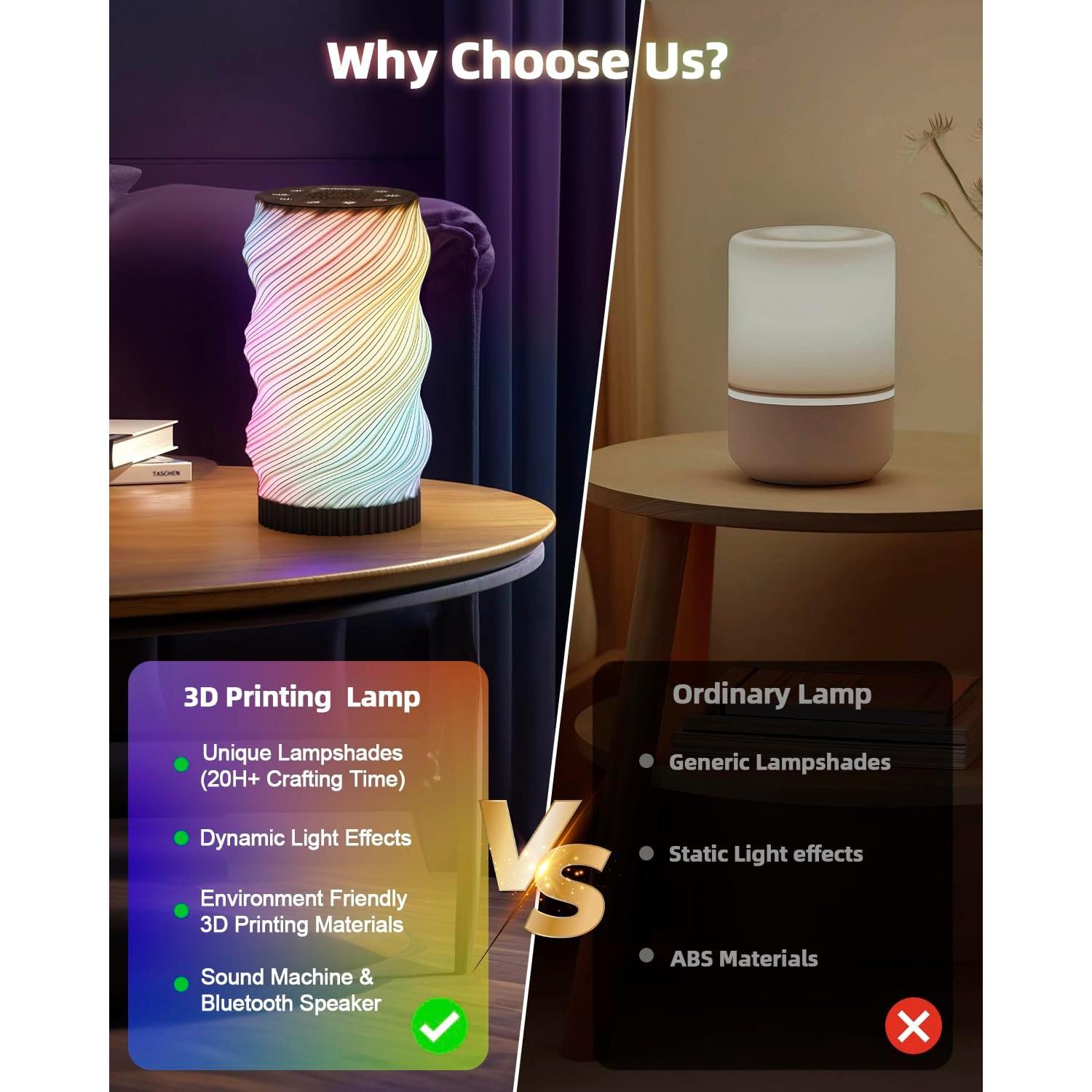 Máquina de Sonido y Luz Nocturna Printerst Twisted - 24 Sonidos