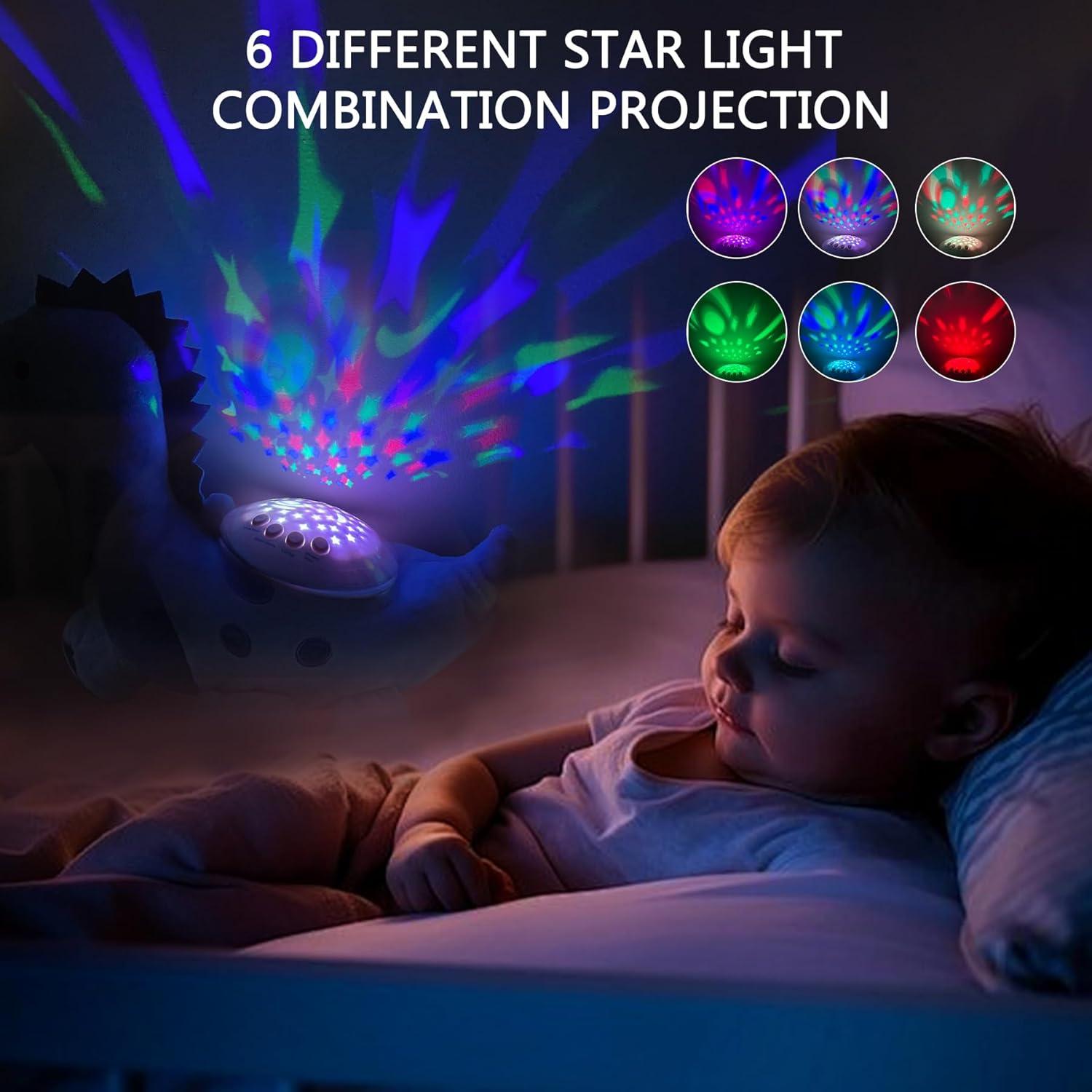 Proyector de Luz Nocturna Dinosaurio wiqins con Sensor de Llanto