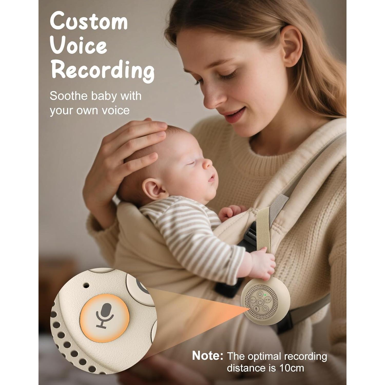 Máquina de Ruido Blanco Afuosy FM0228B Portátil con Luz Nocturna