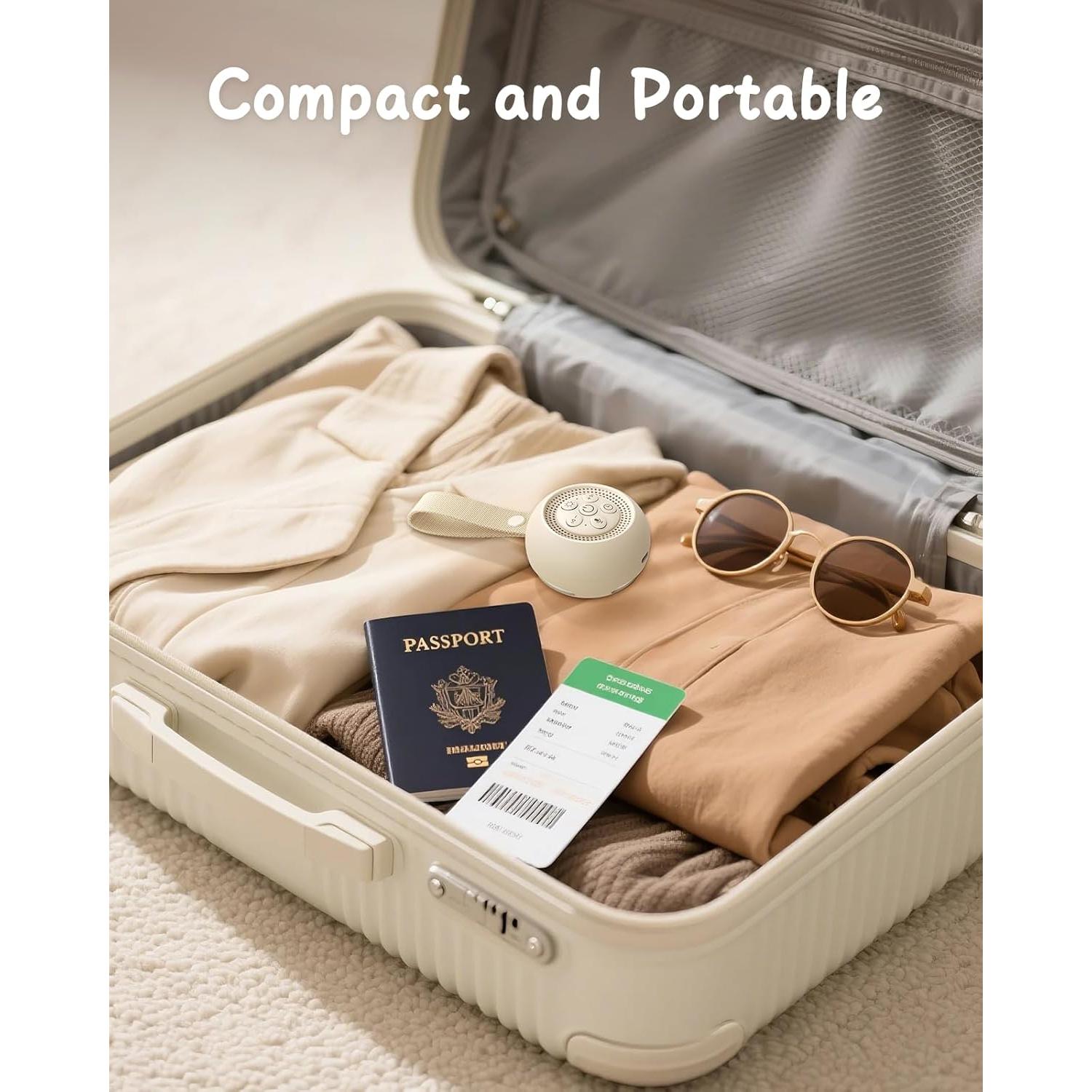 Máquina de Ruido Blanco Afuosy FM0228B Portátil con Luz Nocturna