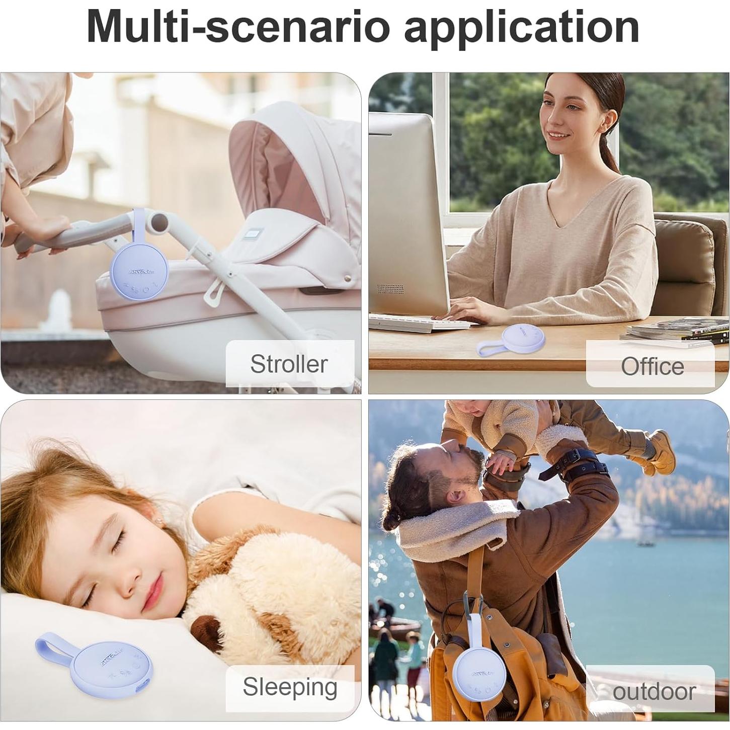 Máquina de Ruido Blanco ANYPLUS Portátil Bluetooth 5.1 24 Sonidos