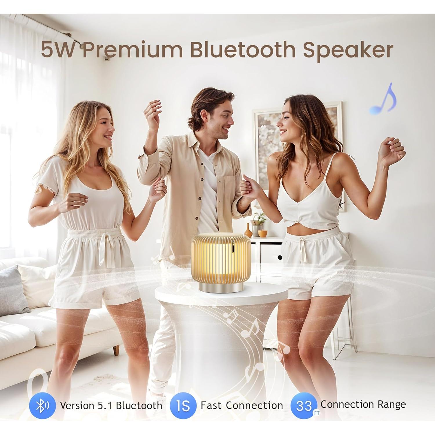 Máquina de Ruido Blanco FREEFISH K6S-N con Bluetooth y Luz Nocturna