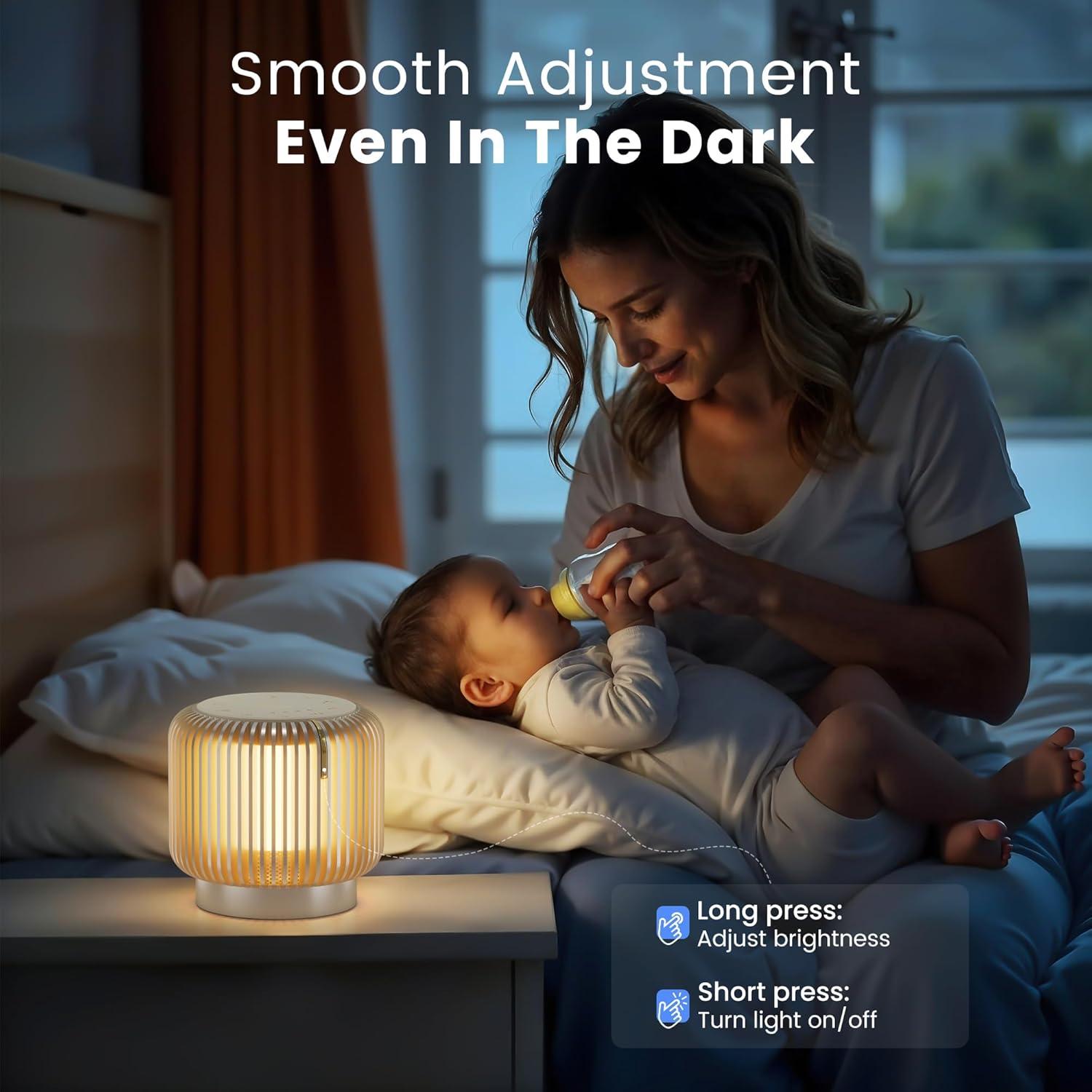 Máquina de Ruido Blanco FREEFISH K6S-N con Bluetooth y Luz Nocturna