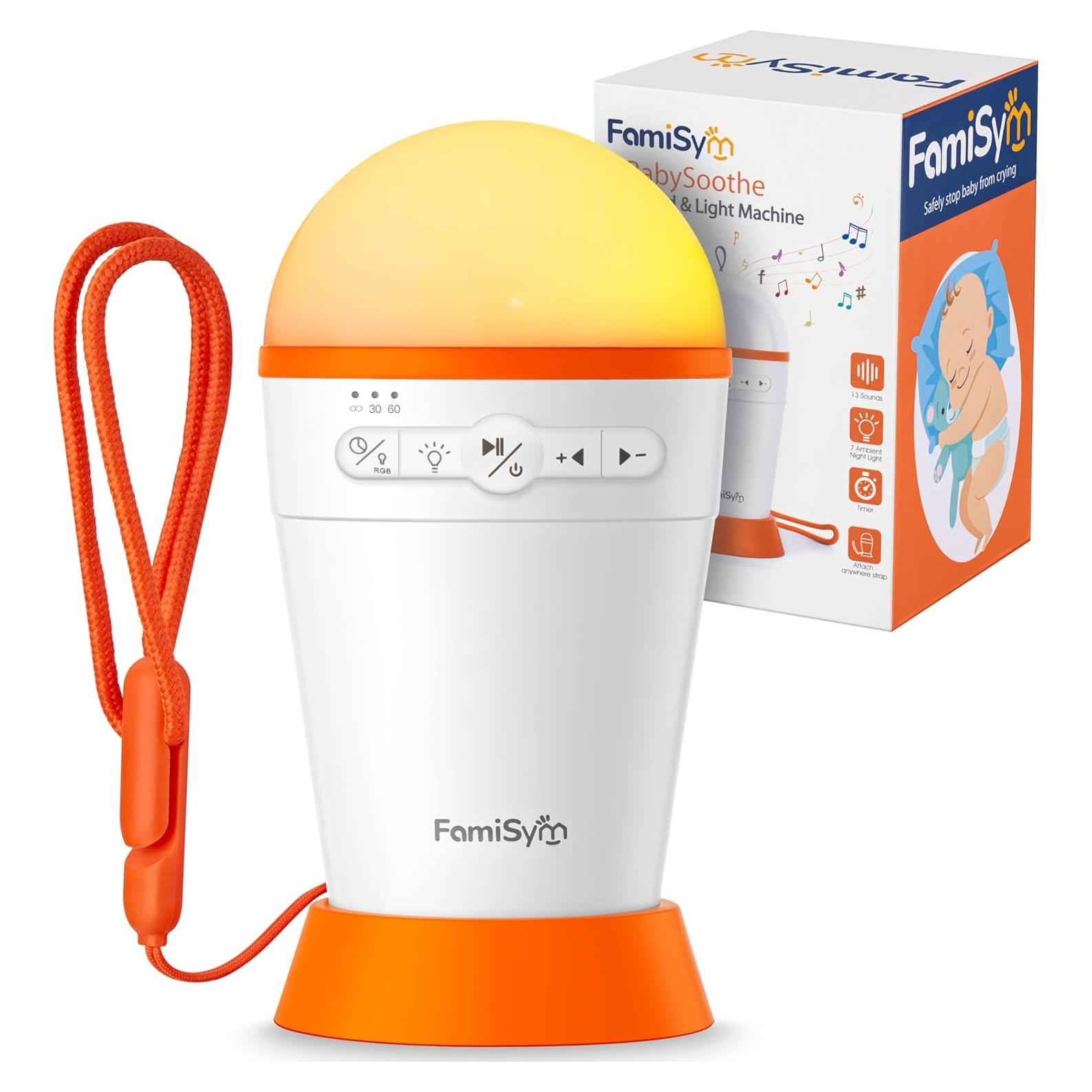 Máquina de Sonido FamiSym 13 Sonidos Luz Nocturna Bebés