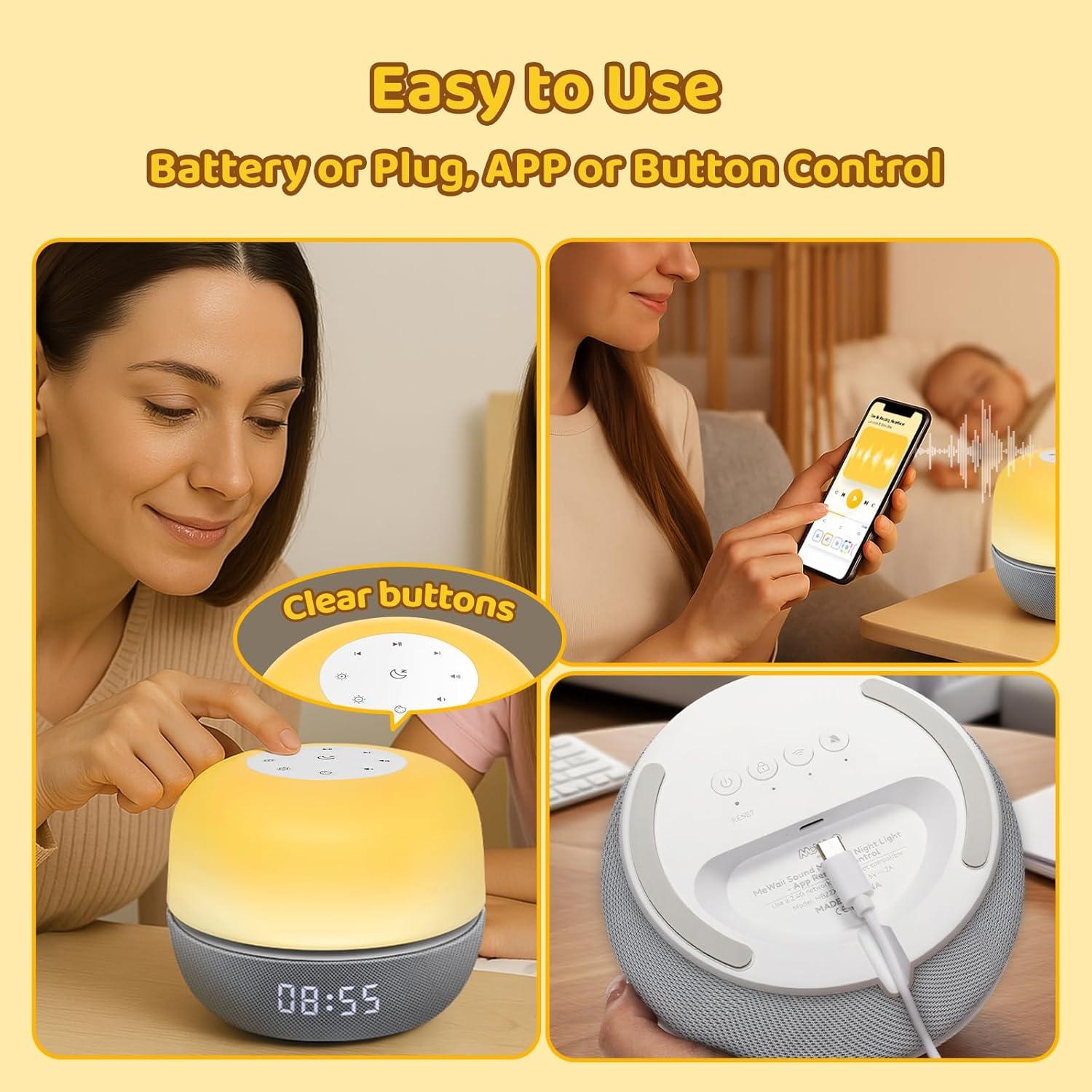 Máquina de Sonido Blanco Mewaii SQDO000XHK2503M008-A 34 Sonidos