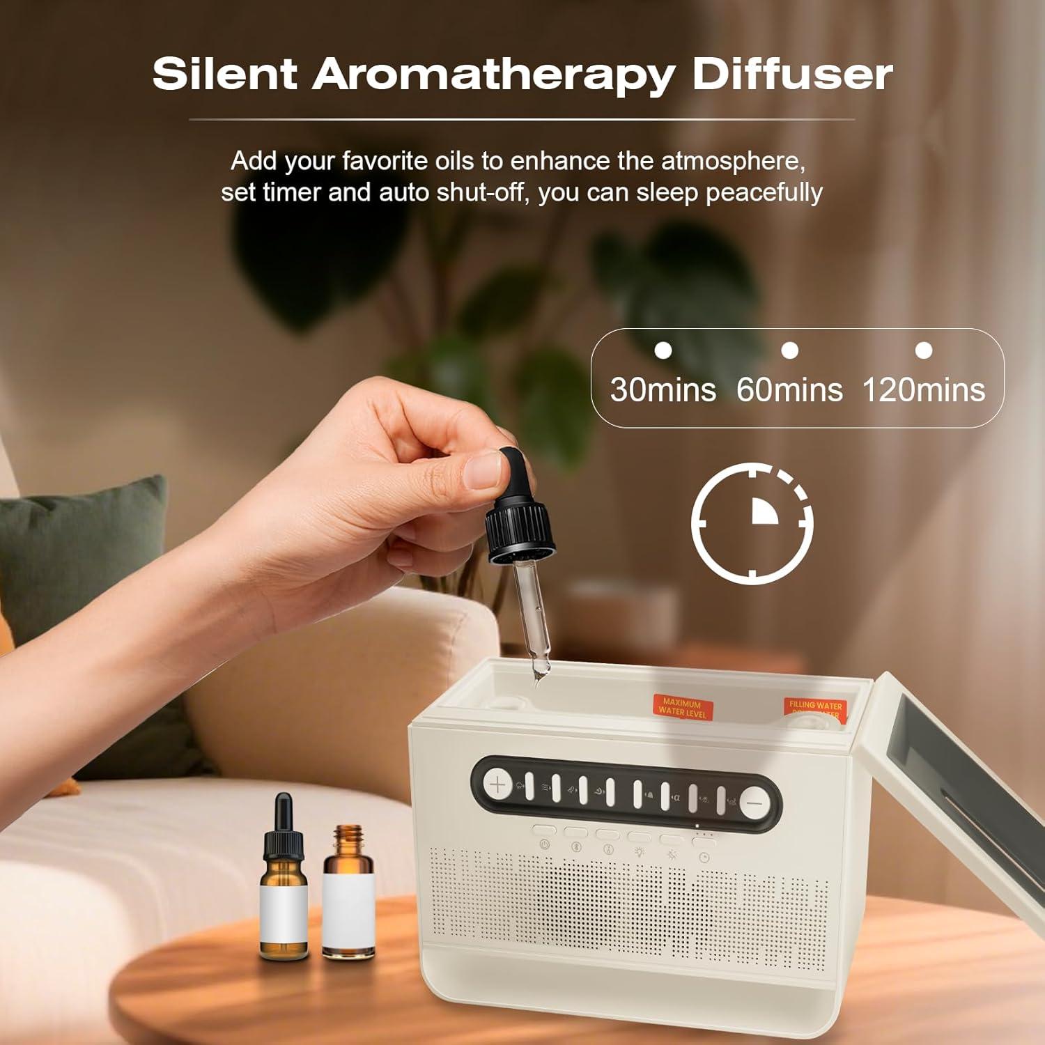 Humidificador LRAZU FS301 con Ruido Blanco y Luz Nocturna 200ml