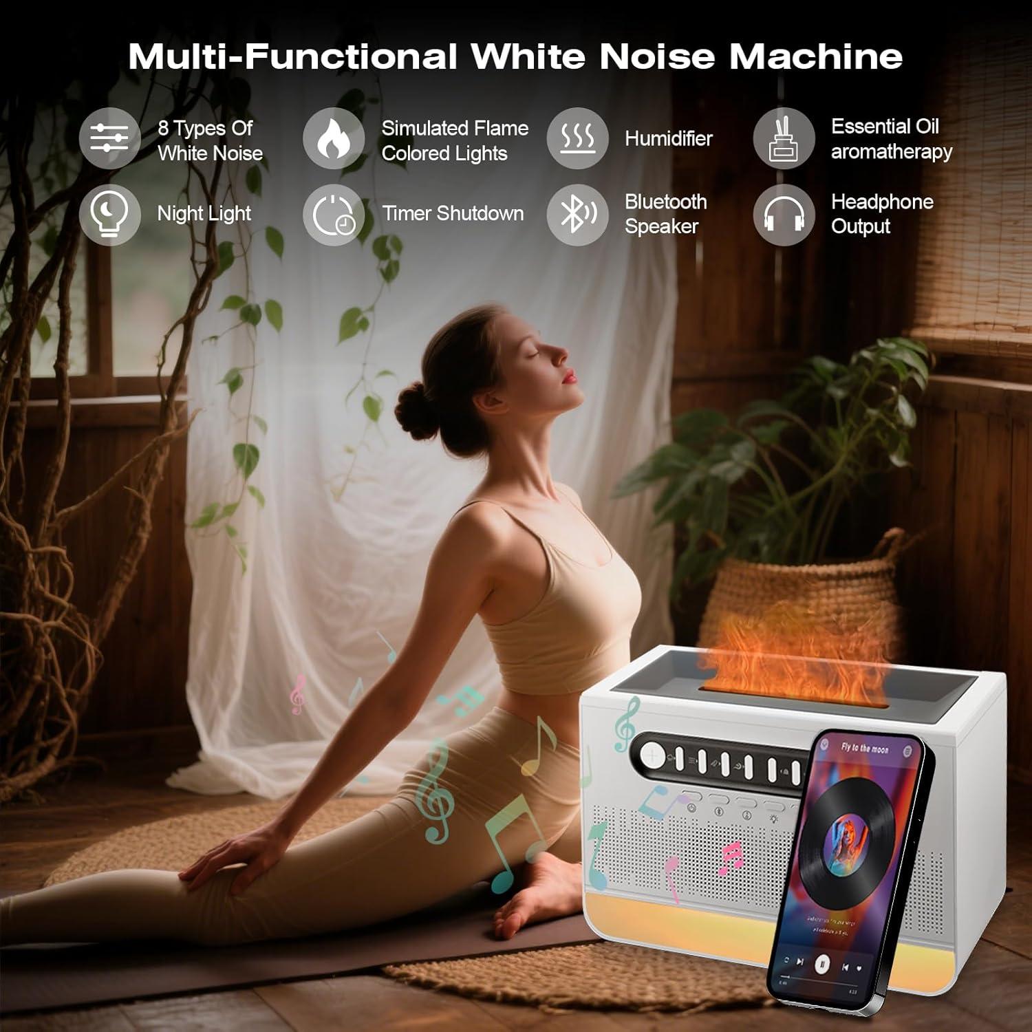 Humidificador LRAZU FS301 con Ruido Blanco y Luz Nocturna 200ml