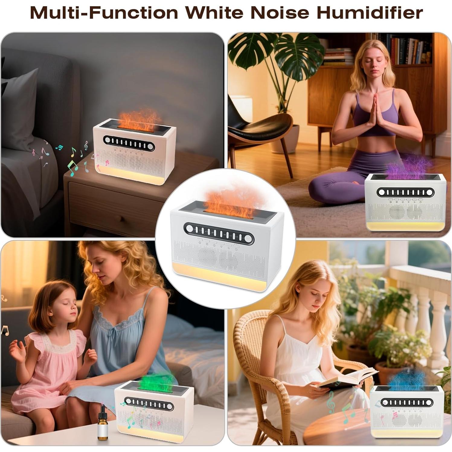 Humidificador LRAZU FS301 con Ruido Blanco y Luz Nocturna 200ml