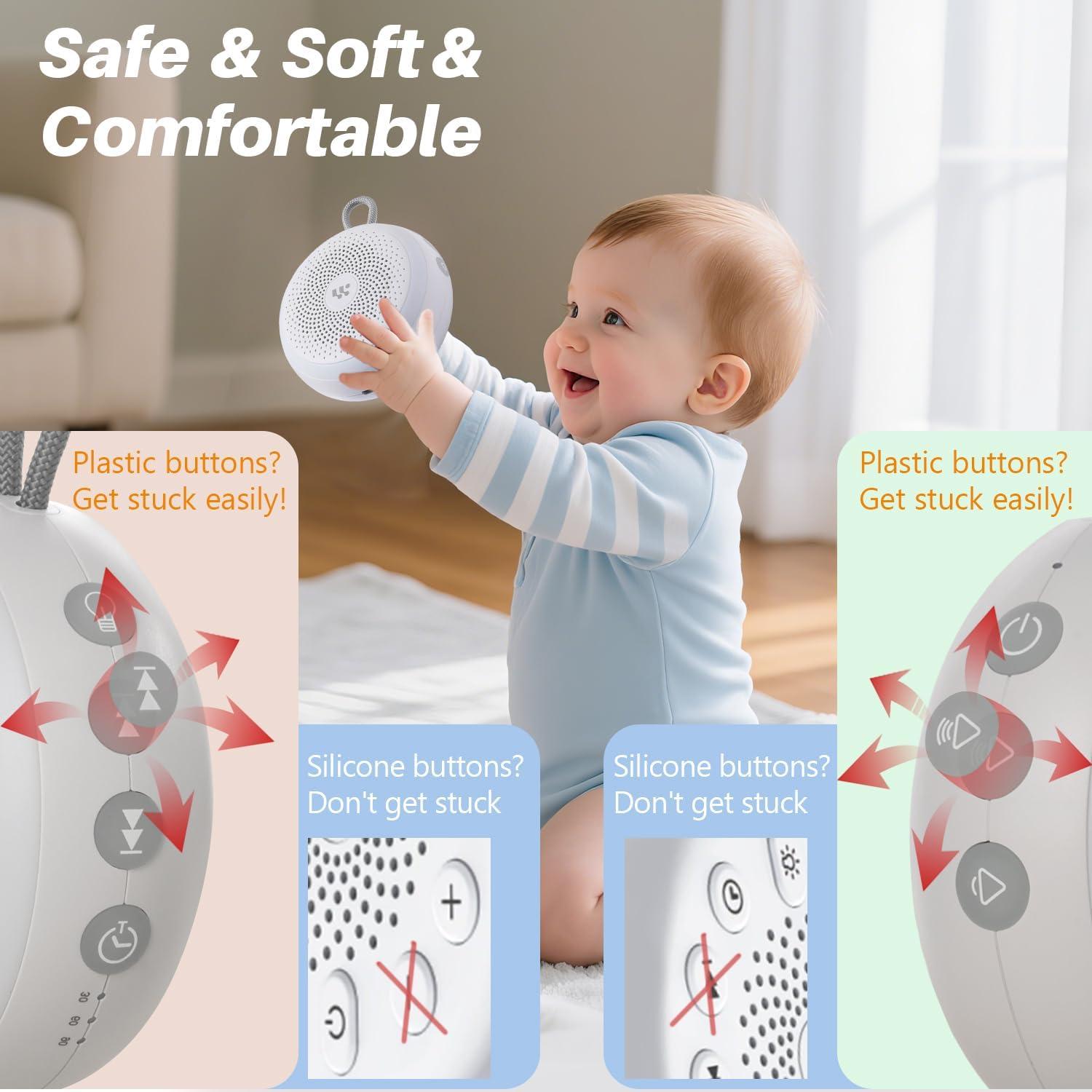 Máquina de Ruido Blanco Portátil WorWoder W30, 20 Sonidos Relajantes