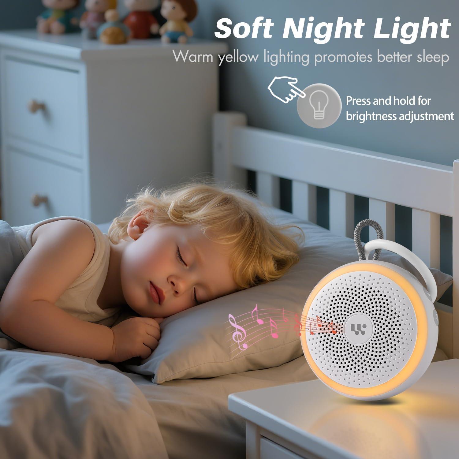 Máquina de Ruido Blanco Portátil WorWoder W30, 20 Sonidos Relajantes