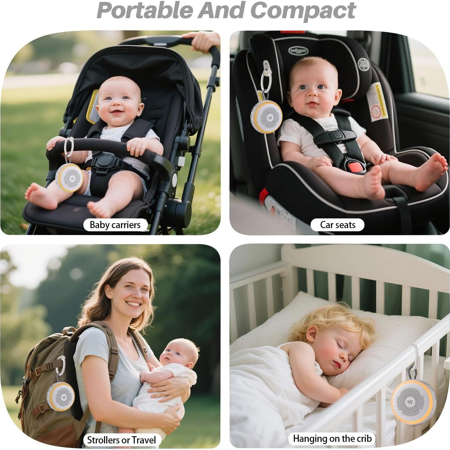 Máquina de Ruido Blanco Portátil WorWoder W30, 20 Sonidos Relajantes