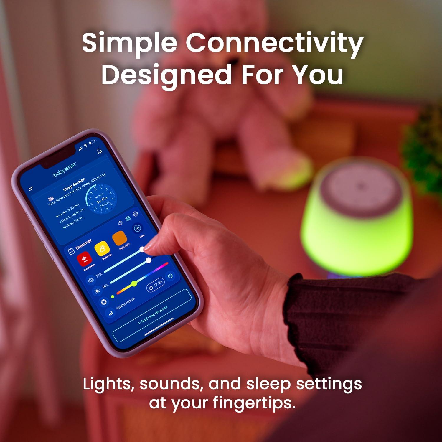 Babysense Dreamer 2.0 Máquina de Sonido y Luz Nocturna para Bebés