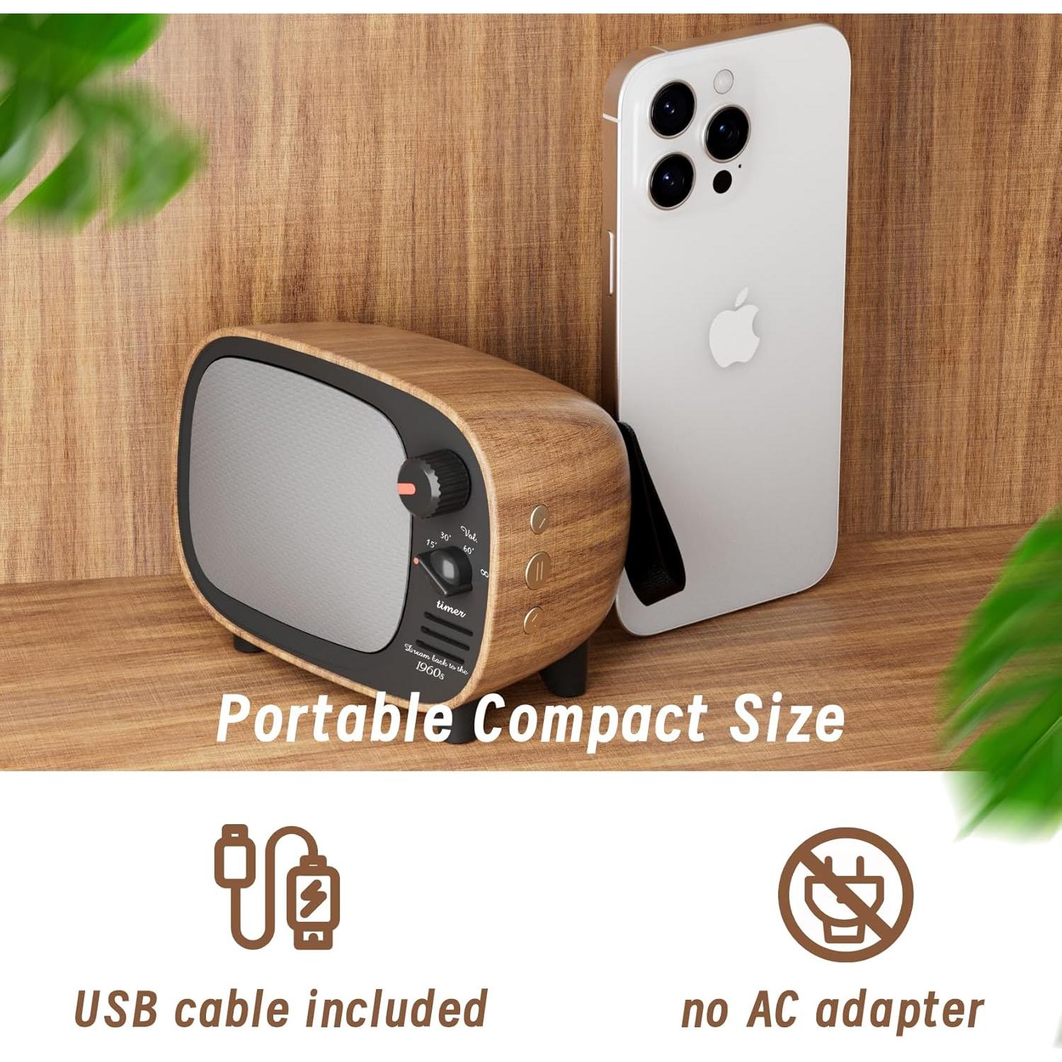 Máquina de Sonido para Dormir Wizvv Imitación Nogal 10 Sonidos