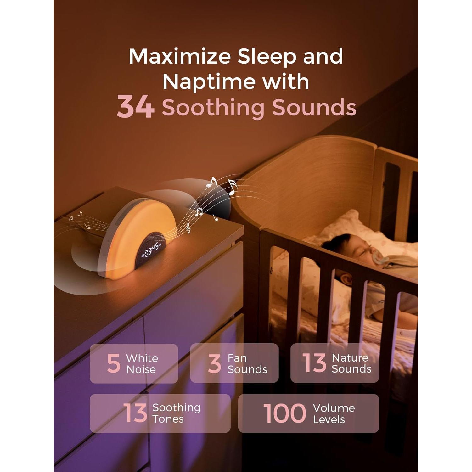 Máquina de Sonido para Bebés Momcozy WN05 - Ruido Blanco y Luz