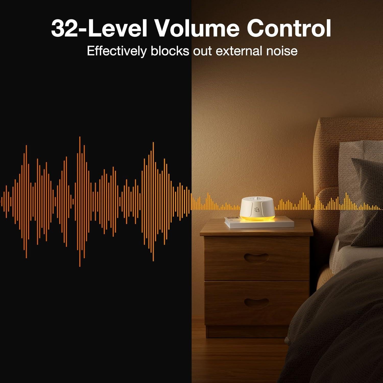 Máquina de Ruido Blanco Portátil Dongguan B70 - 30 Sonidos, Luz Nocturna