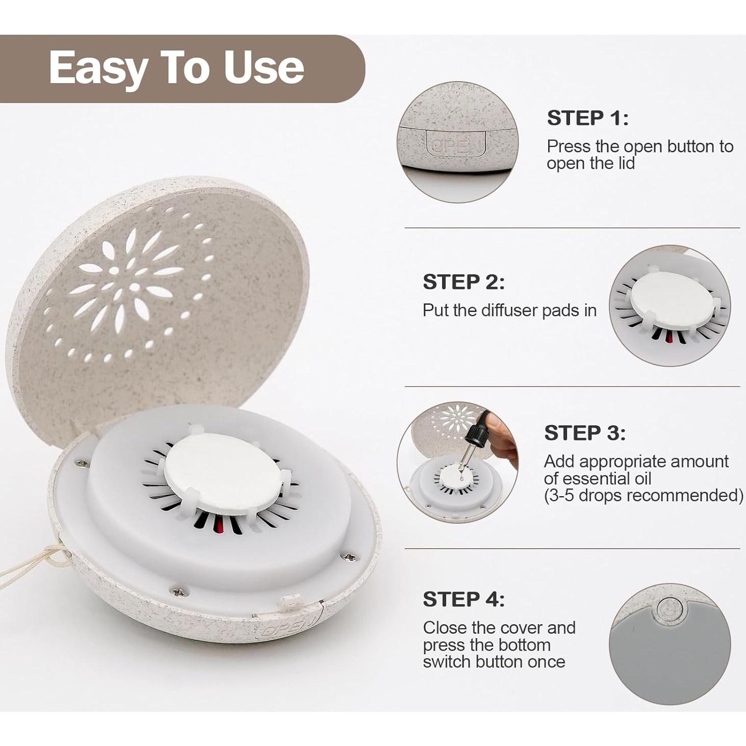 Difusor de Aromaterapia Portátil Ryistc XXC Blanco Sin Agua