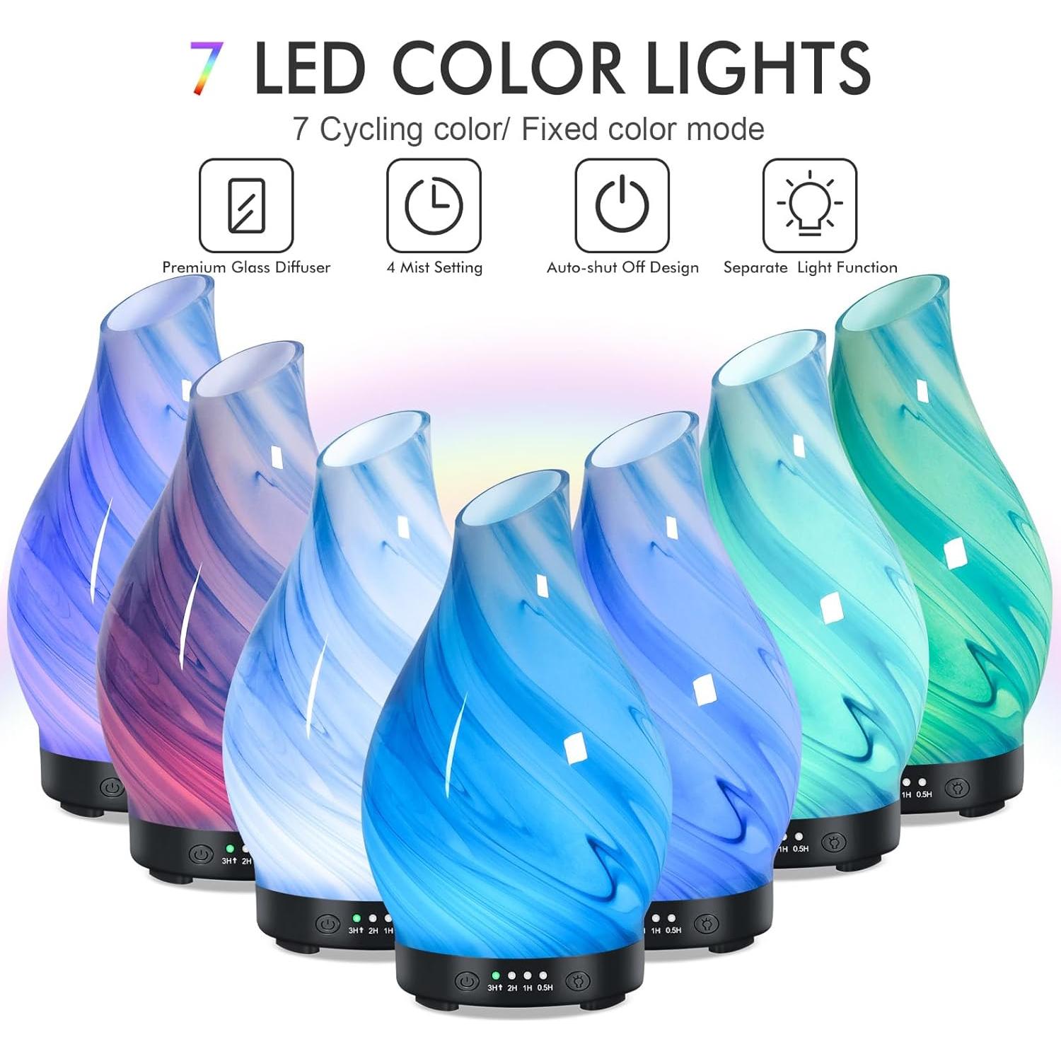 Difusor de Aceite Esencial Dialan's 120ml con Luz LED y Temporizador