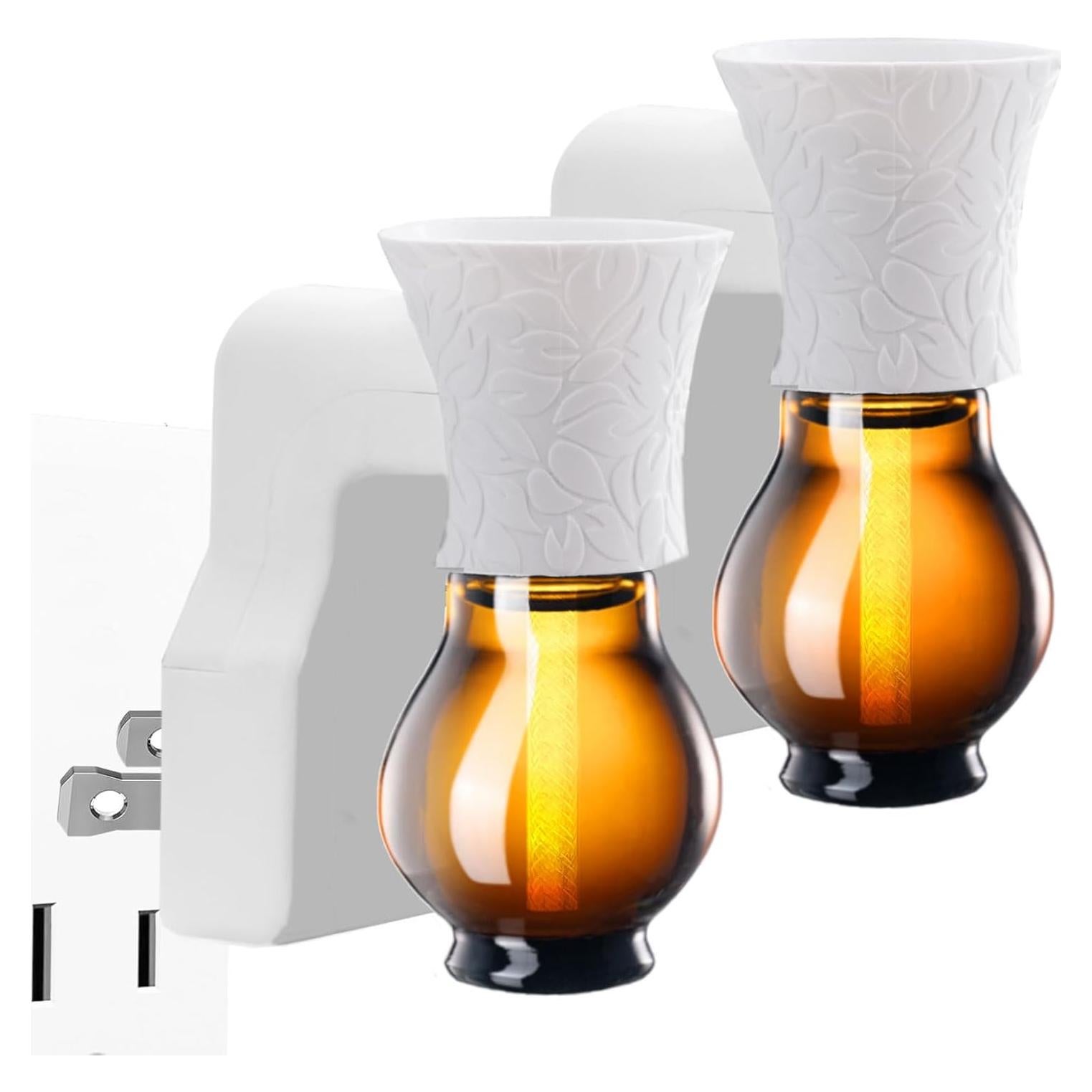 Difusor de Aceite Esencial Enchufable Earffloz 2 Paquetes Blanco